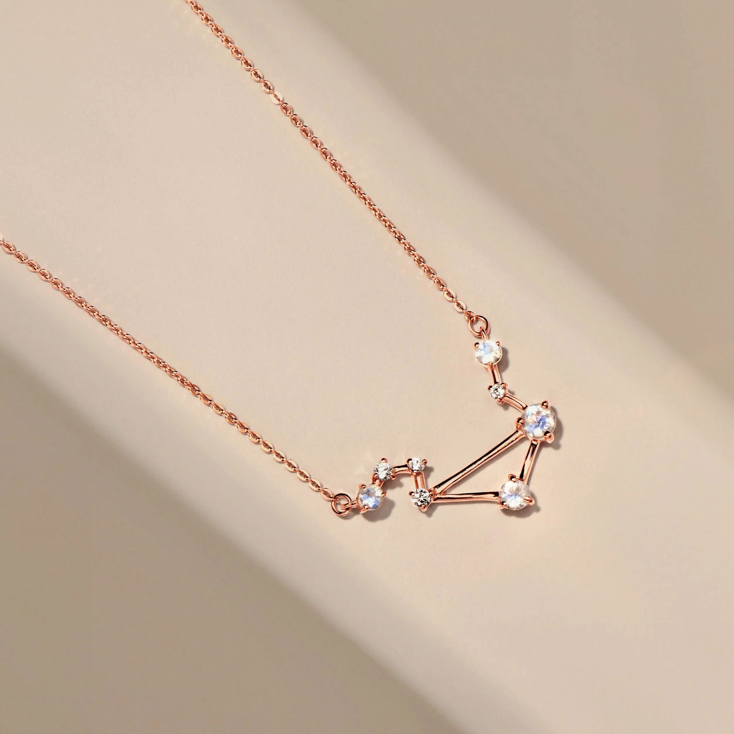 Moonstone Necklace - Libra Zodiac Constellation - Image 15
