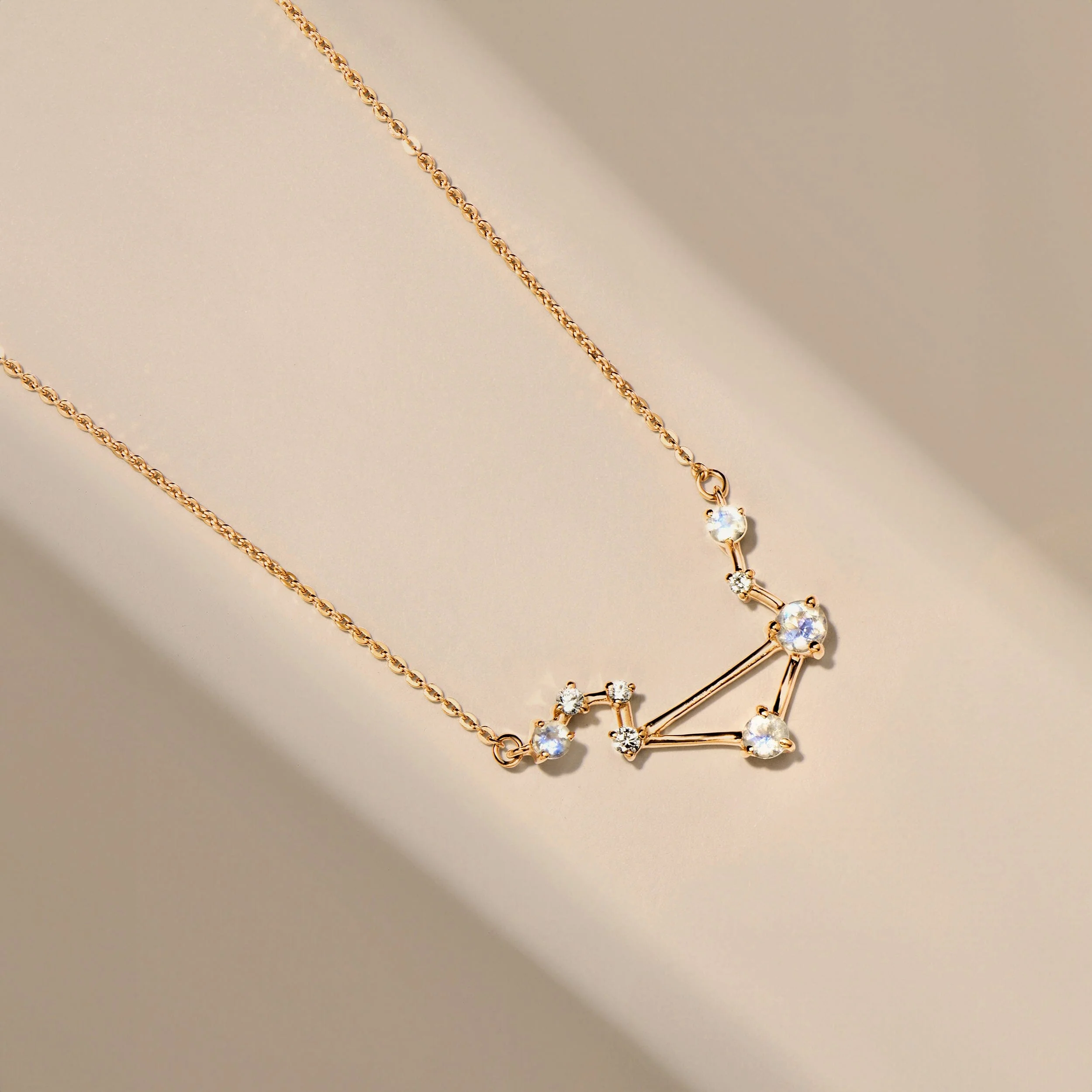 Moonstone Necklace - Libra Zodiac Constellation - Image 21