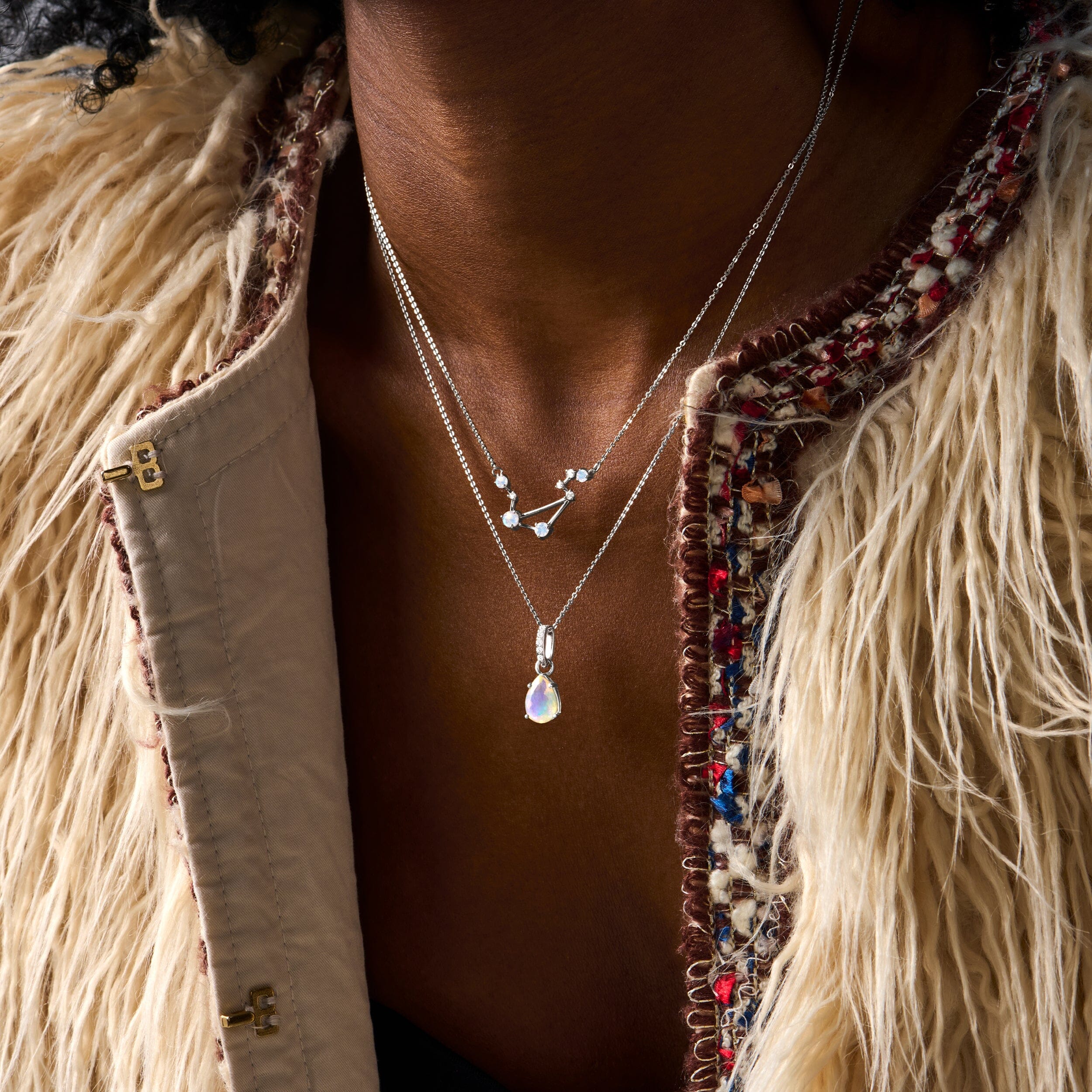 Moonstone Necklace - Libra Zodiac Constellation - Image 8