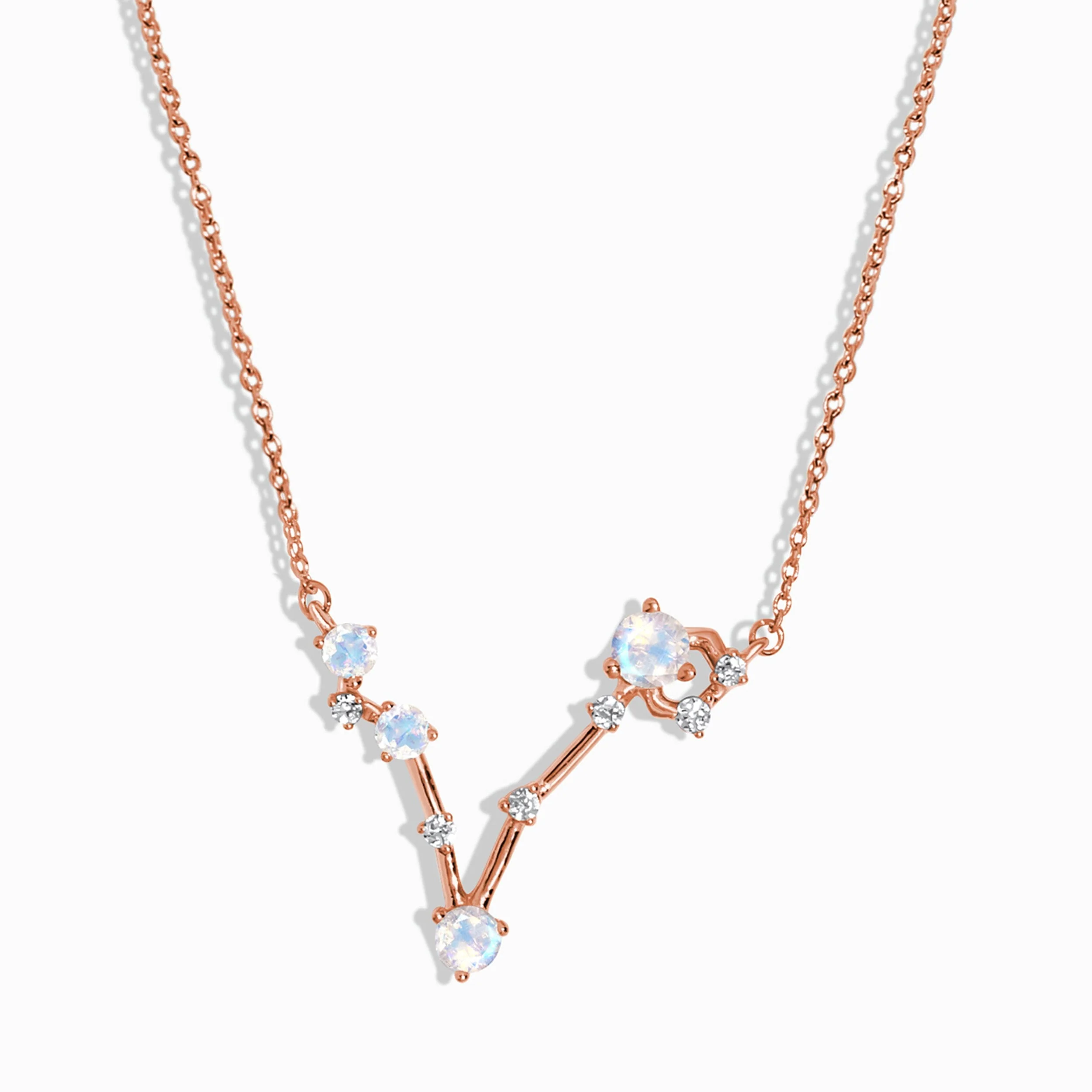 Moonstone Necklace - Pisces Zodiac Constellation - Image 3