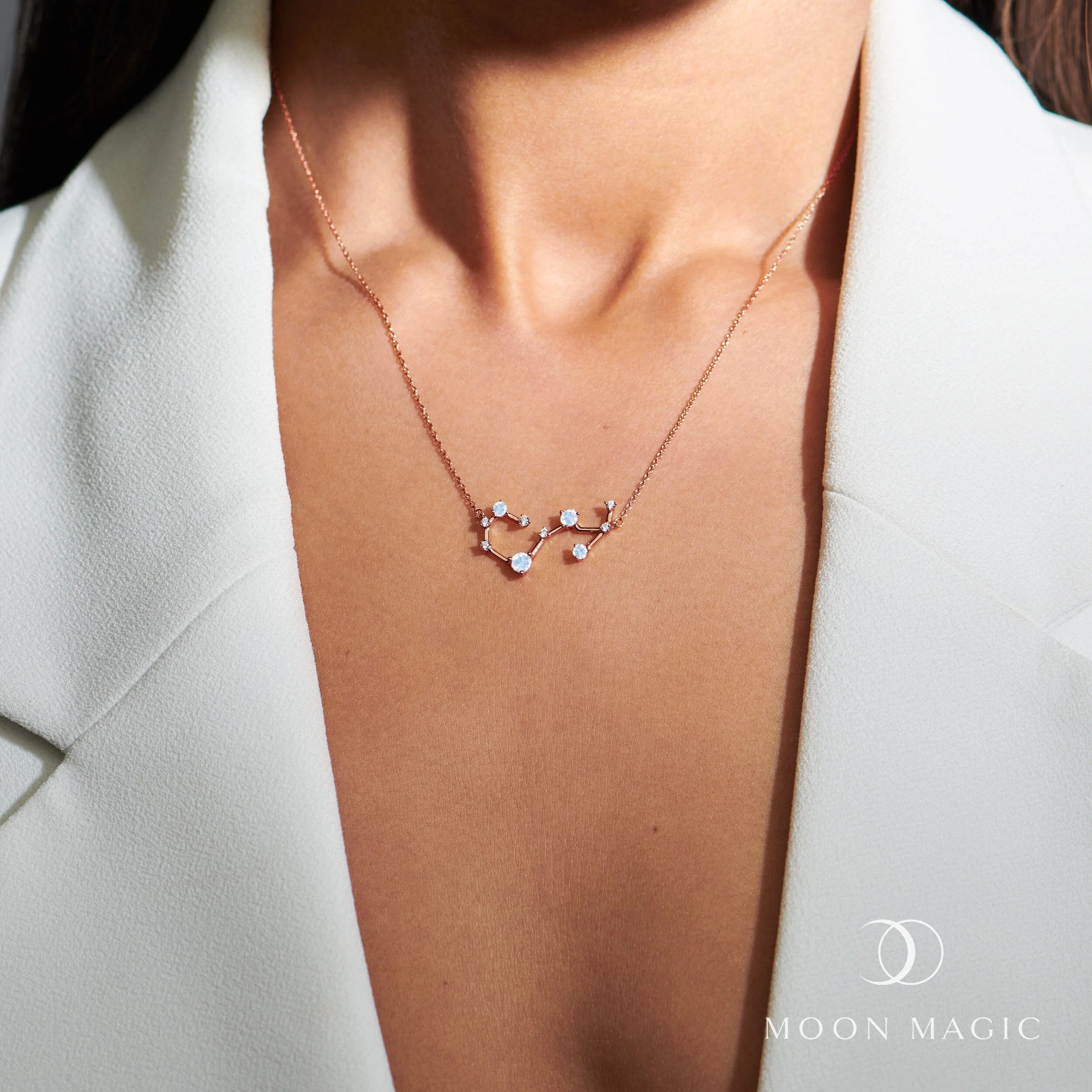 Moonstone Necklace - Scorpio Zodiac Constellation - Image 5