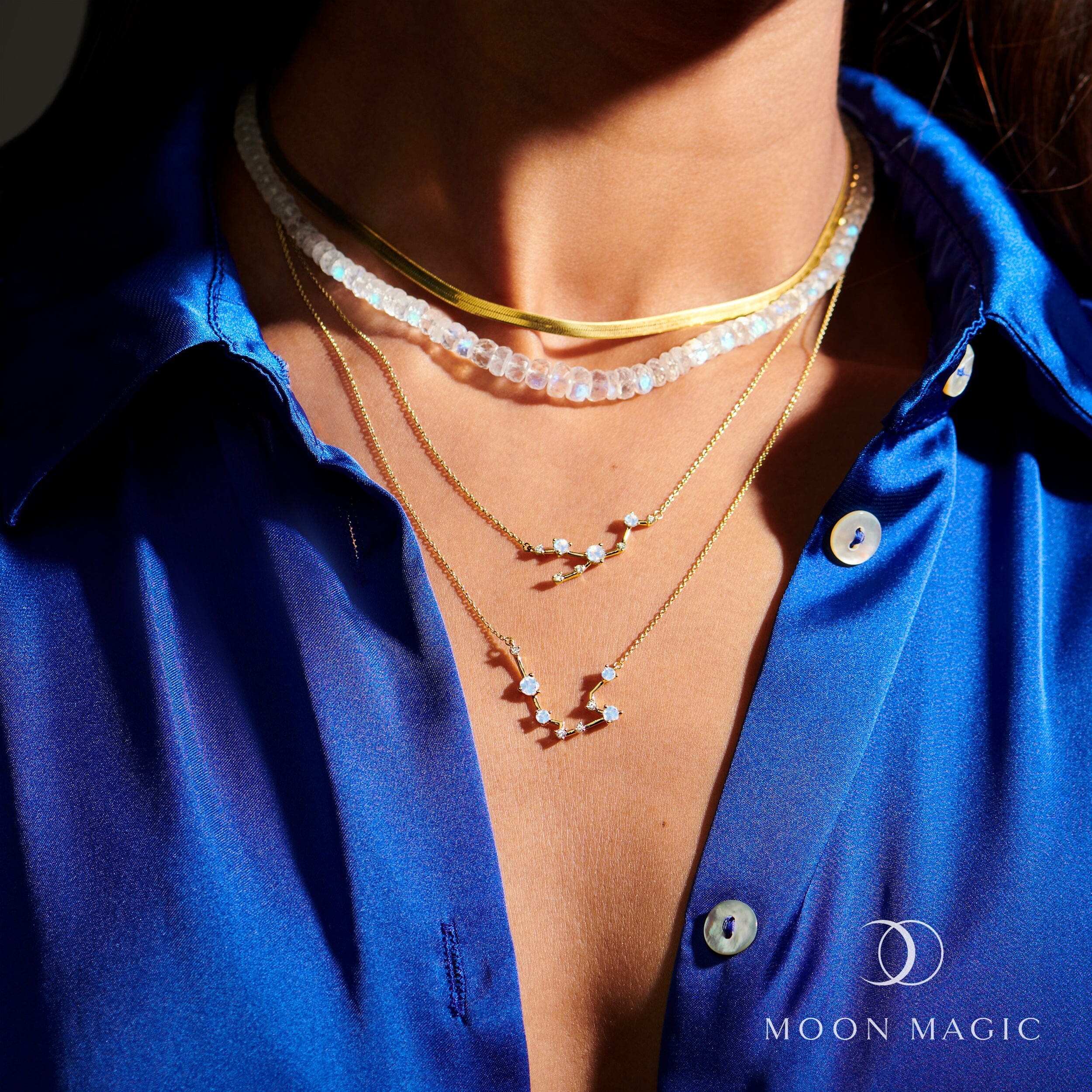 Moonstone Necklace - Taurus Zodiac Constellation - Image 16