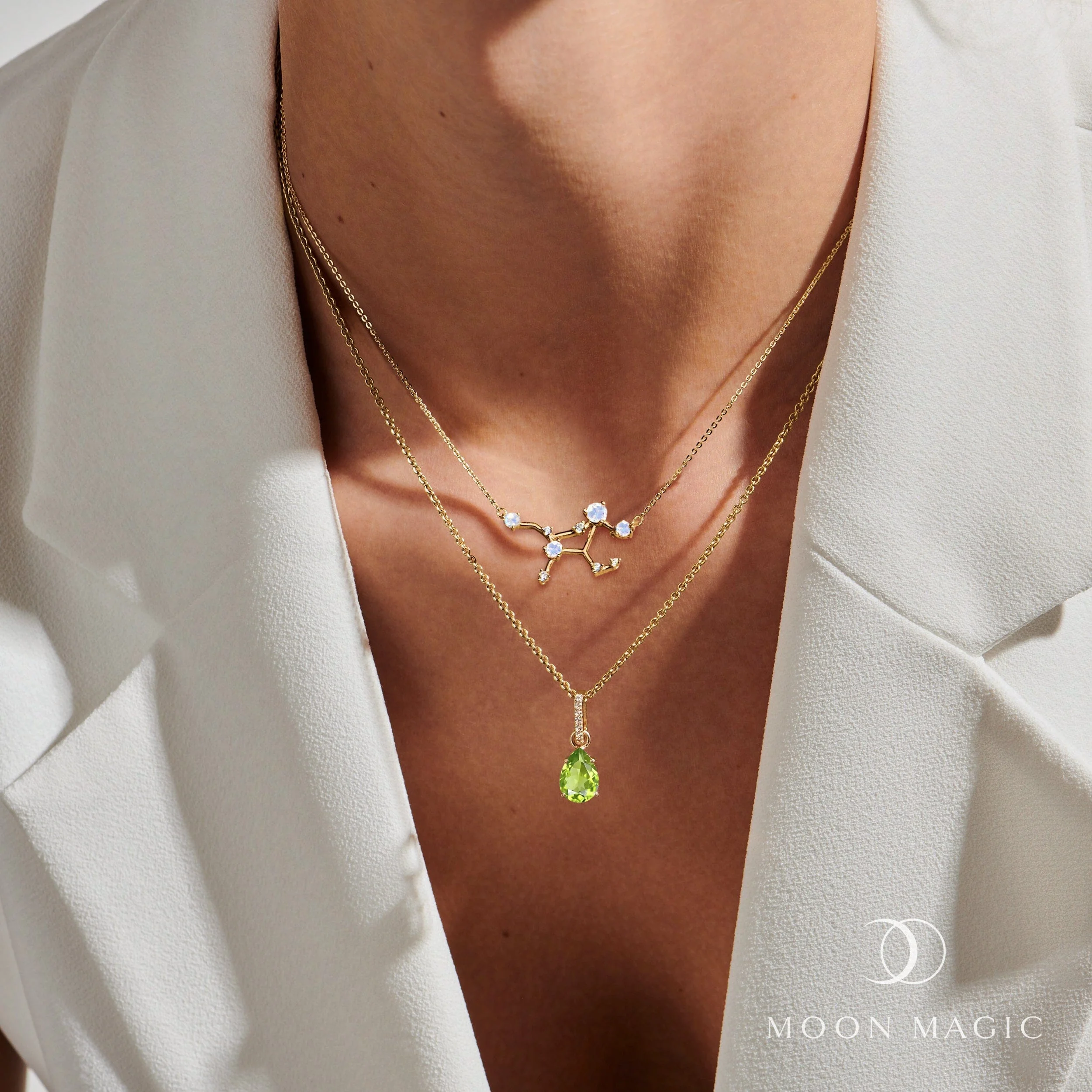 Moonstone Necklace - Virgo Zodiac Constellation - Image 19