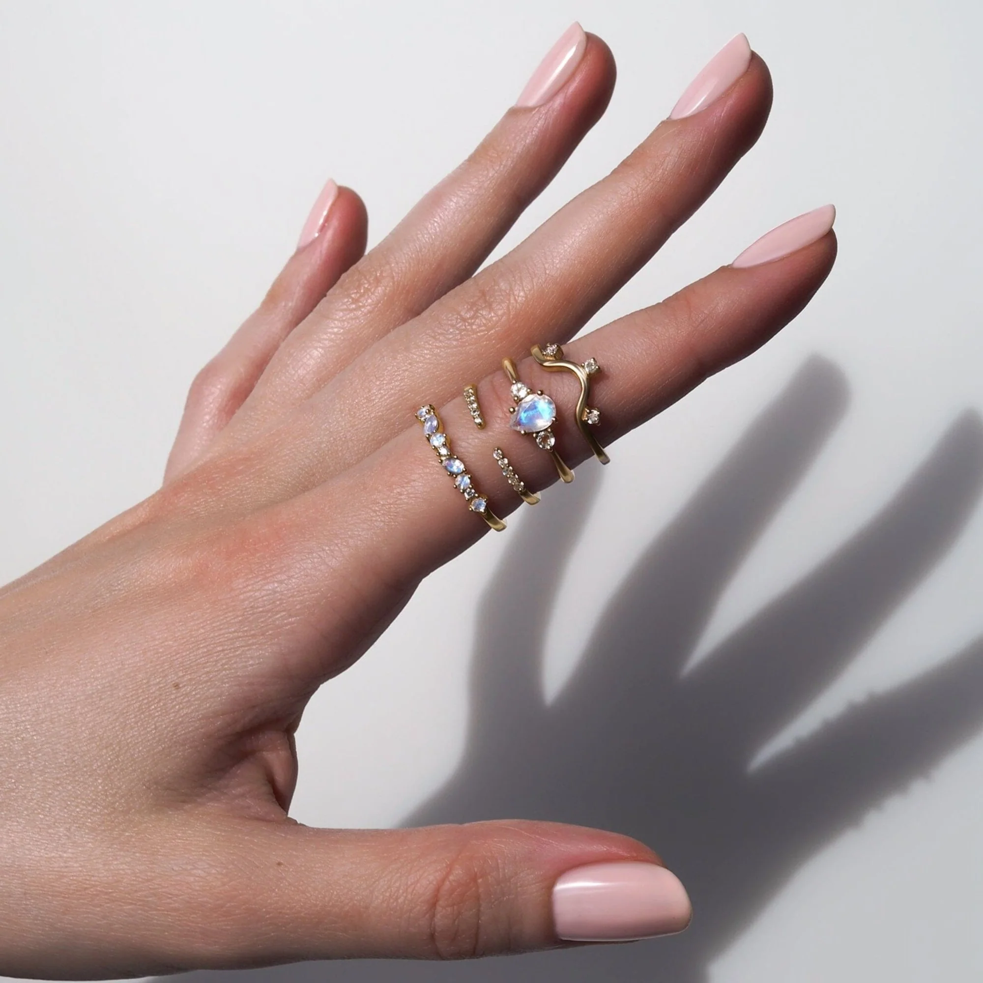 Moonstone White Zircon Ring - Grace - Image 17