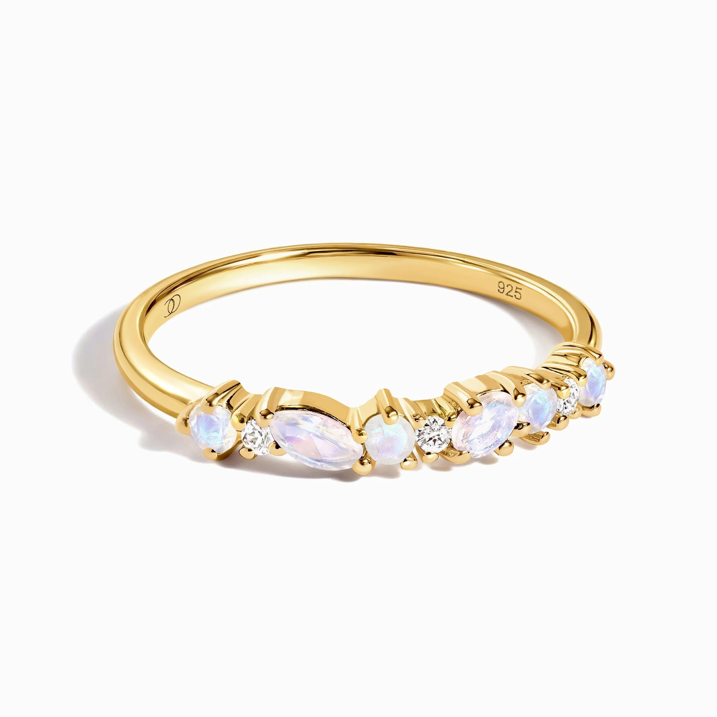 Fine Moonstone Lab Diamond Ring - Grace - Image 3