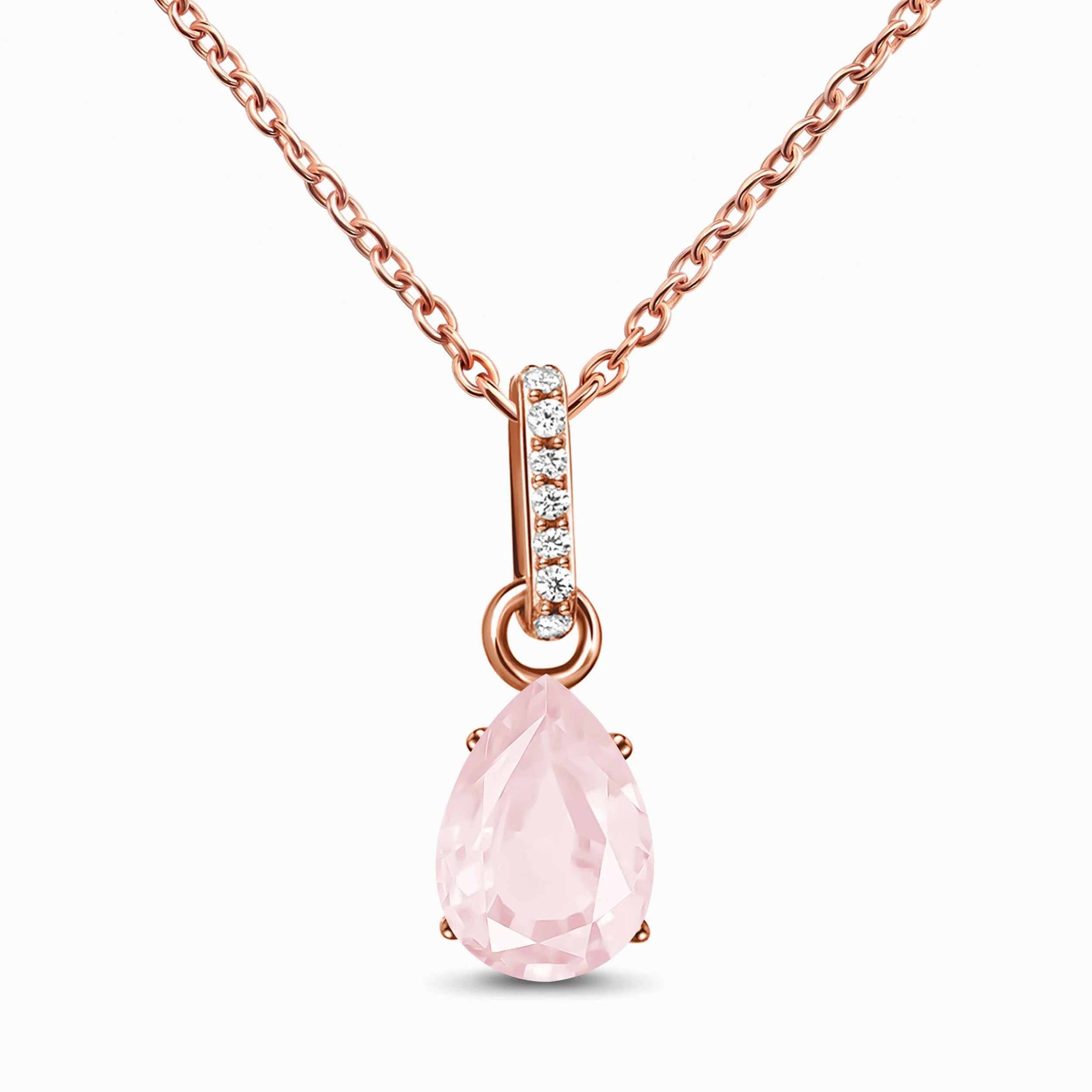 Rose Quartz Necklace - Sway - Image 3