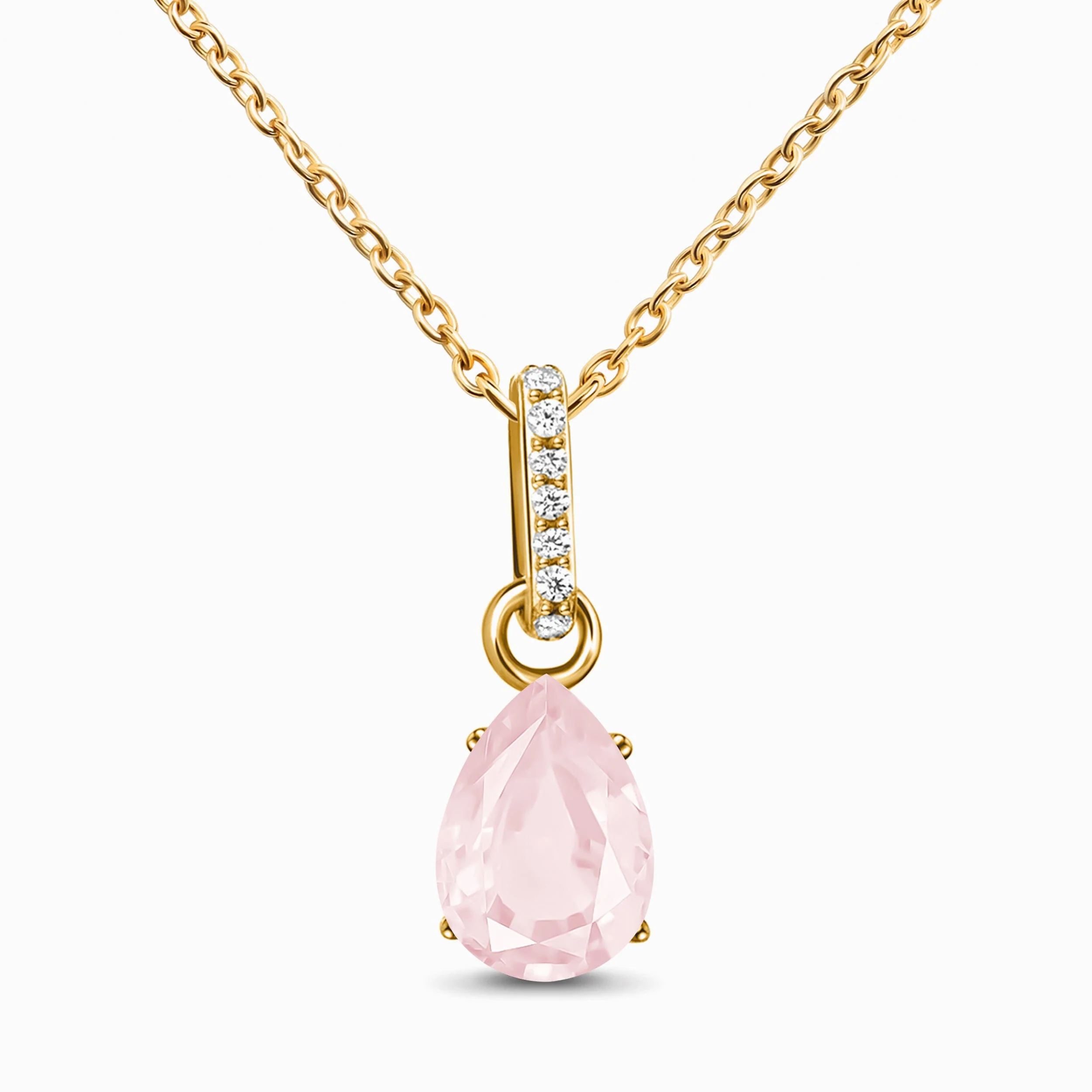 Rose Quartz Necklace - Sway - Image 5