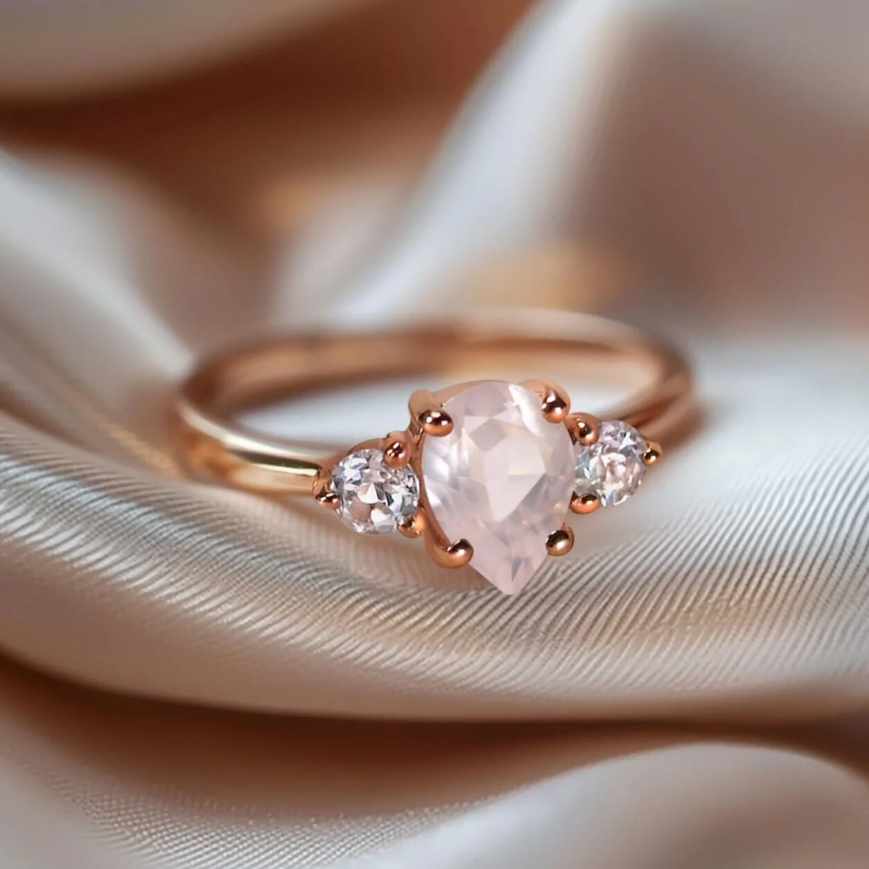 Rose Quartz Ring - Lania - Image 9