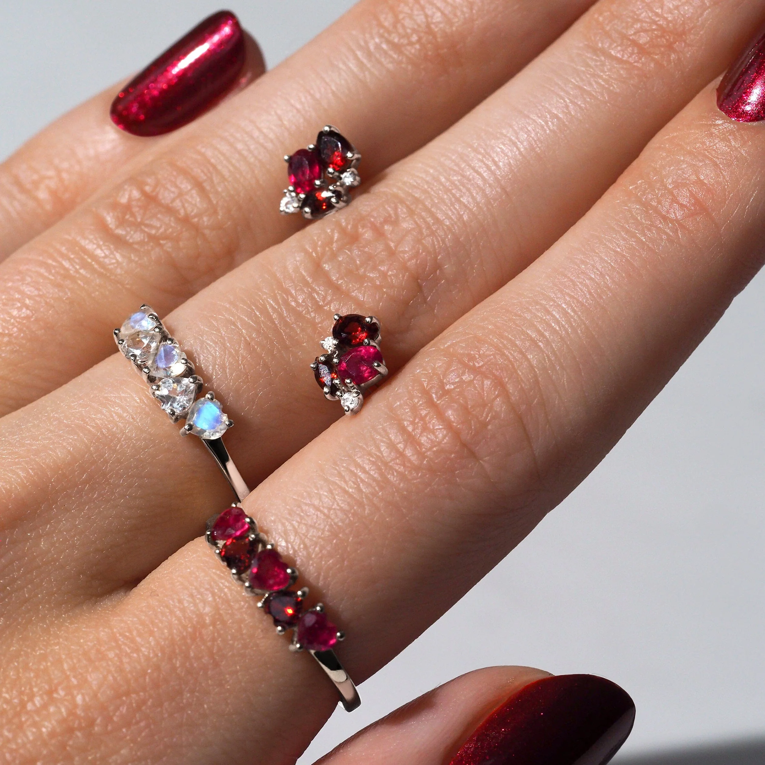 Ruby Garnet Earrings - Orion - Image 9