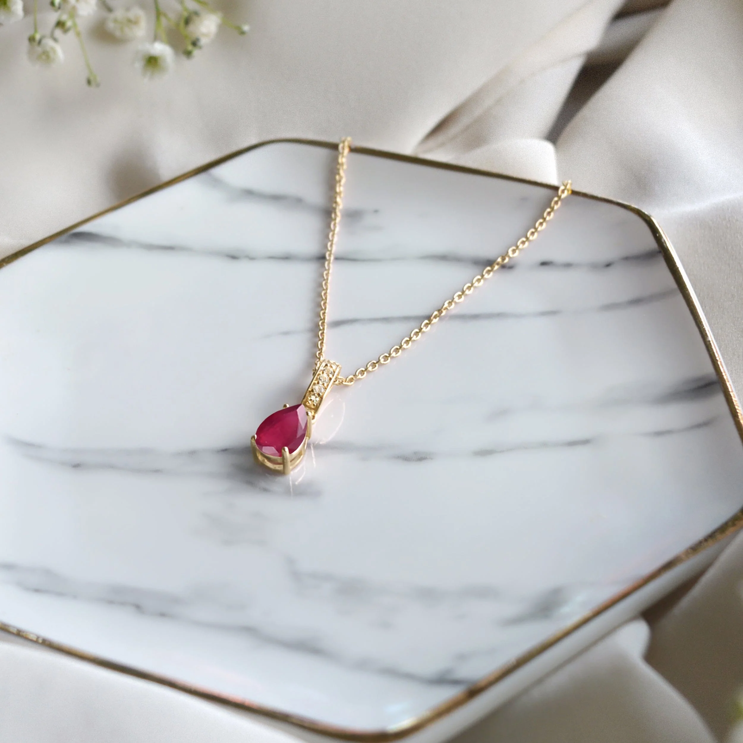Ruby Necklace Sway - July Birthstone - Image 16