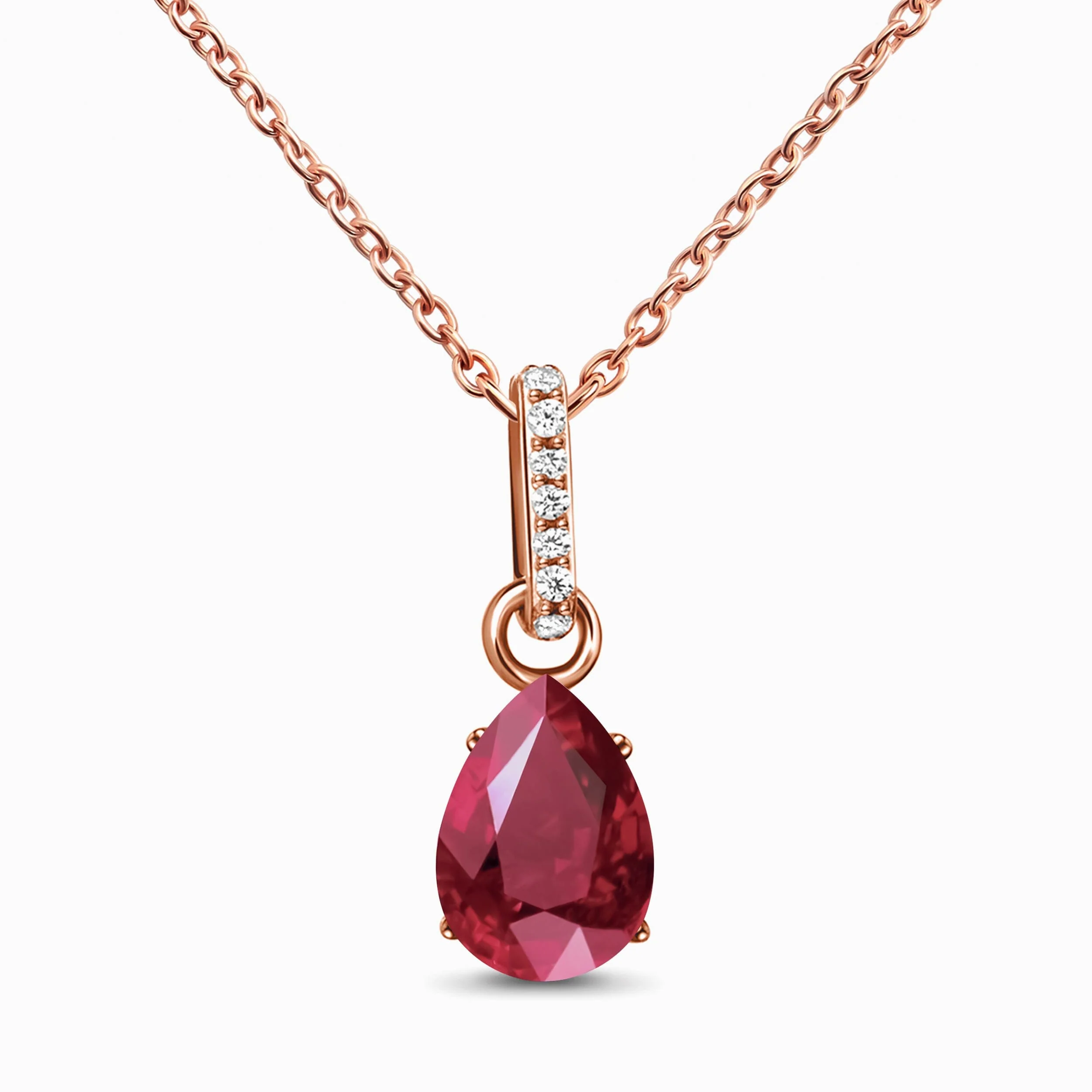 Ruby Necklace Sway - July Birthstone - Image 3
