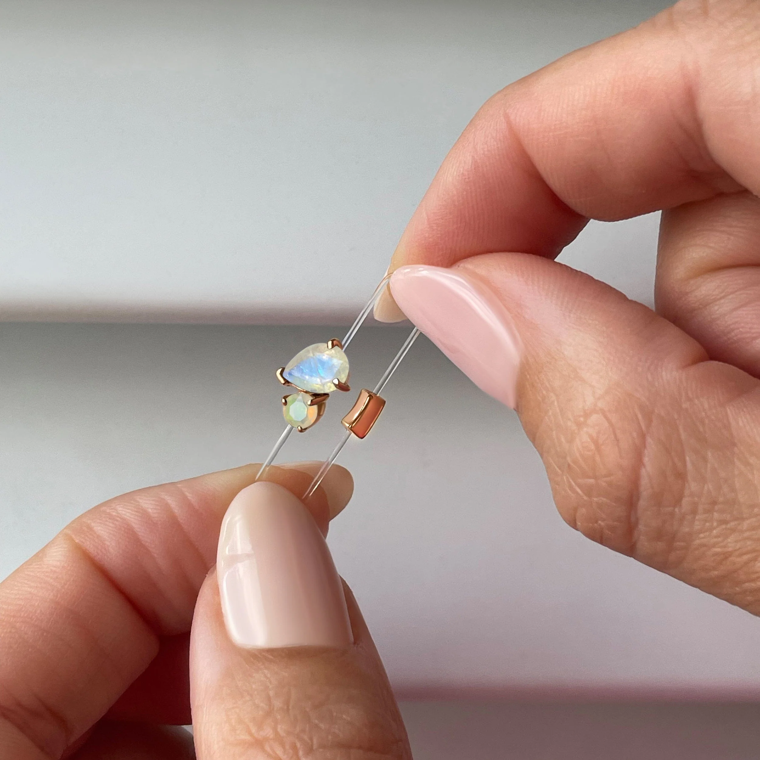 Floating Ring - Toi Et Moi Moonstone & Opal - Image 18