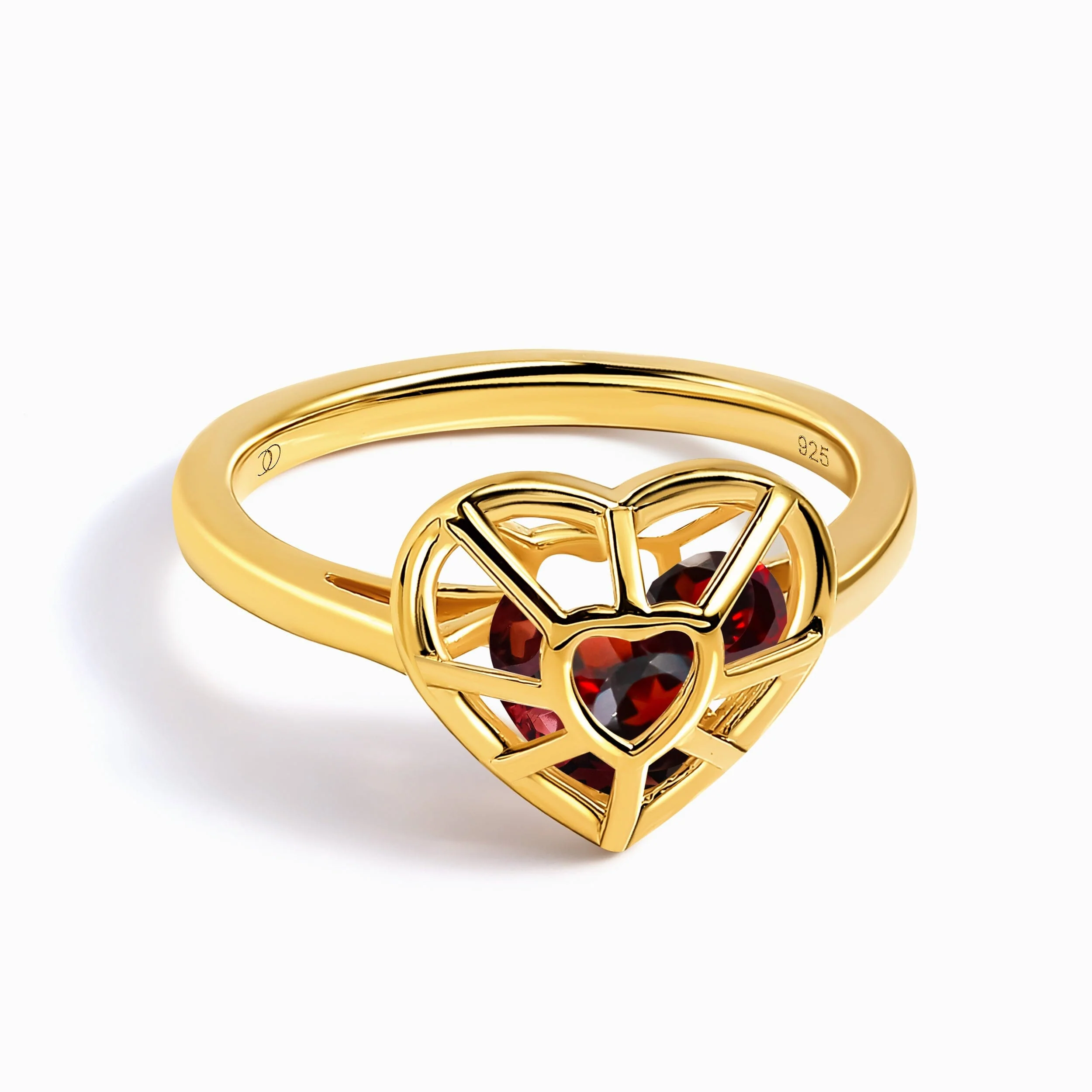 Garnet Fidget Ring - Heart in Motion - Image 5