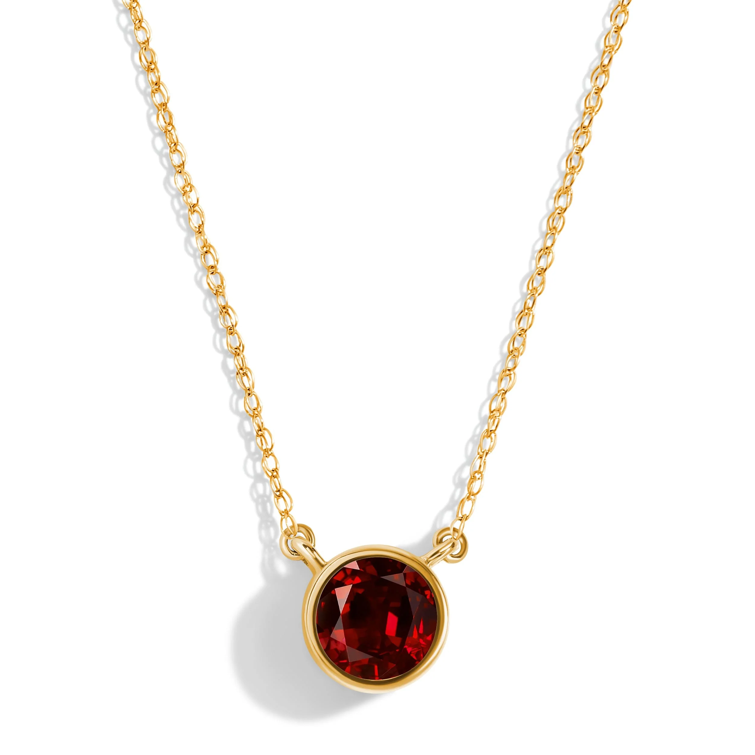Garnet Necklace - Solitaire - Image 3