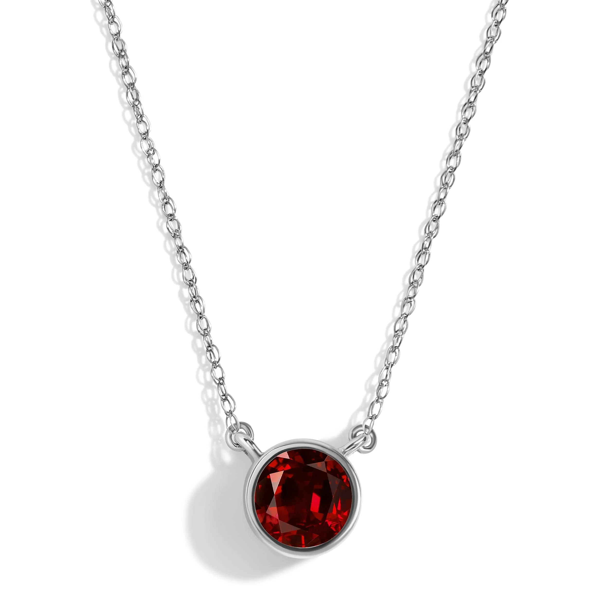 Garnet Necklace - Solitaire - Image 5