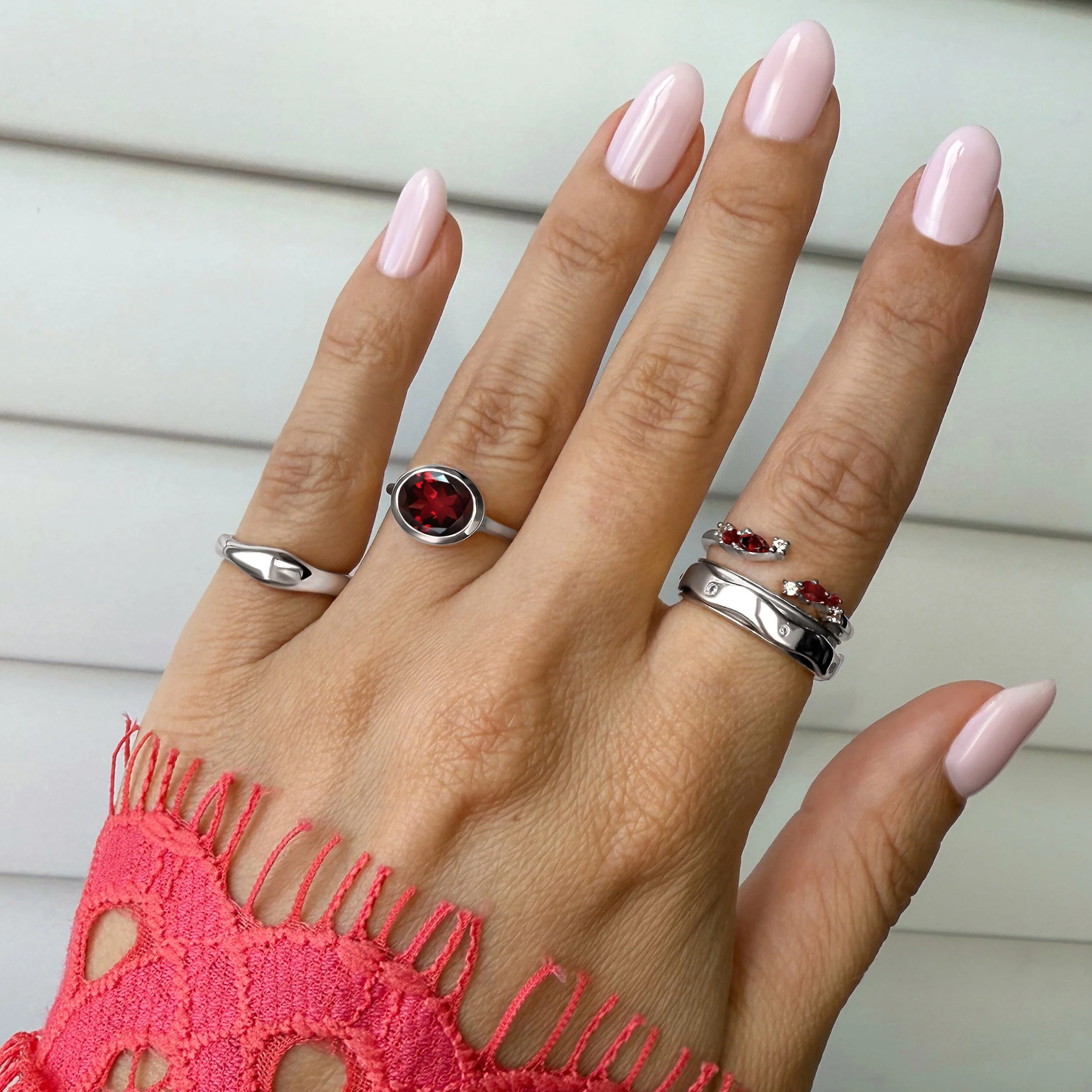 Garnet Skin Touch Ring - Feel the Passion - Image 11