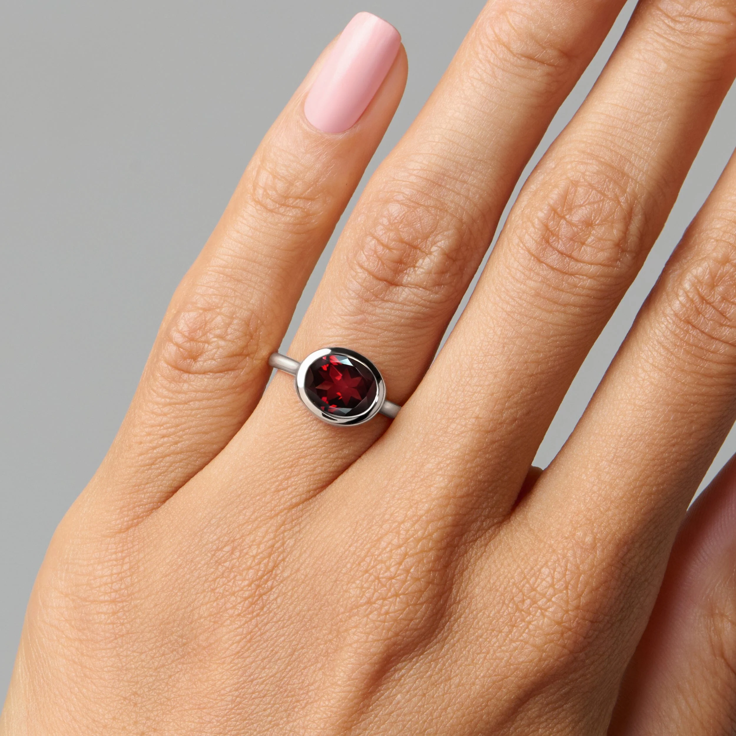 Garnet Skin Touch Ring - Feel the Passion - Image 3