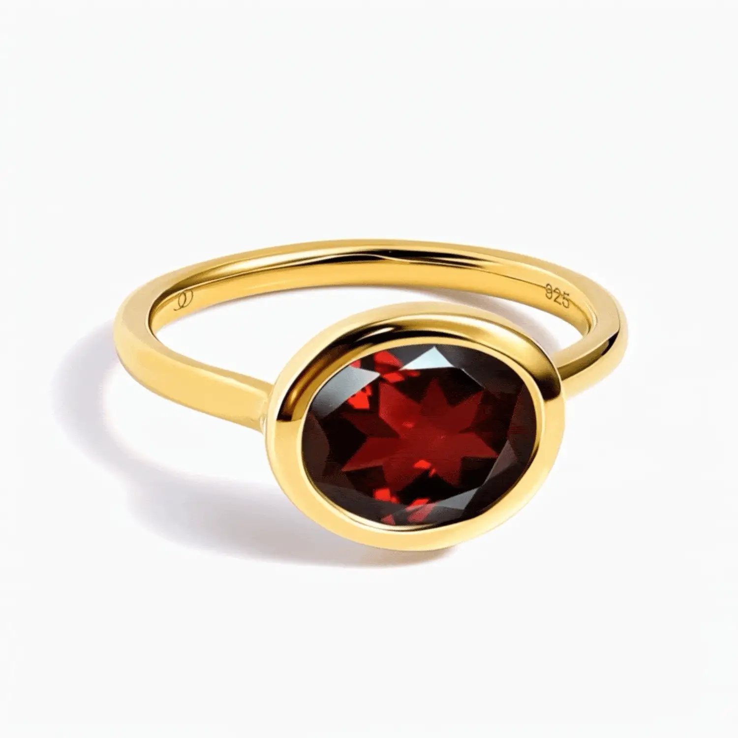 Garnet Skin Touch Ring & Waves Band - Image 10