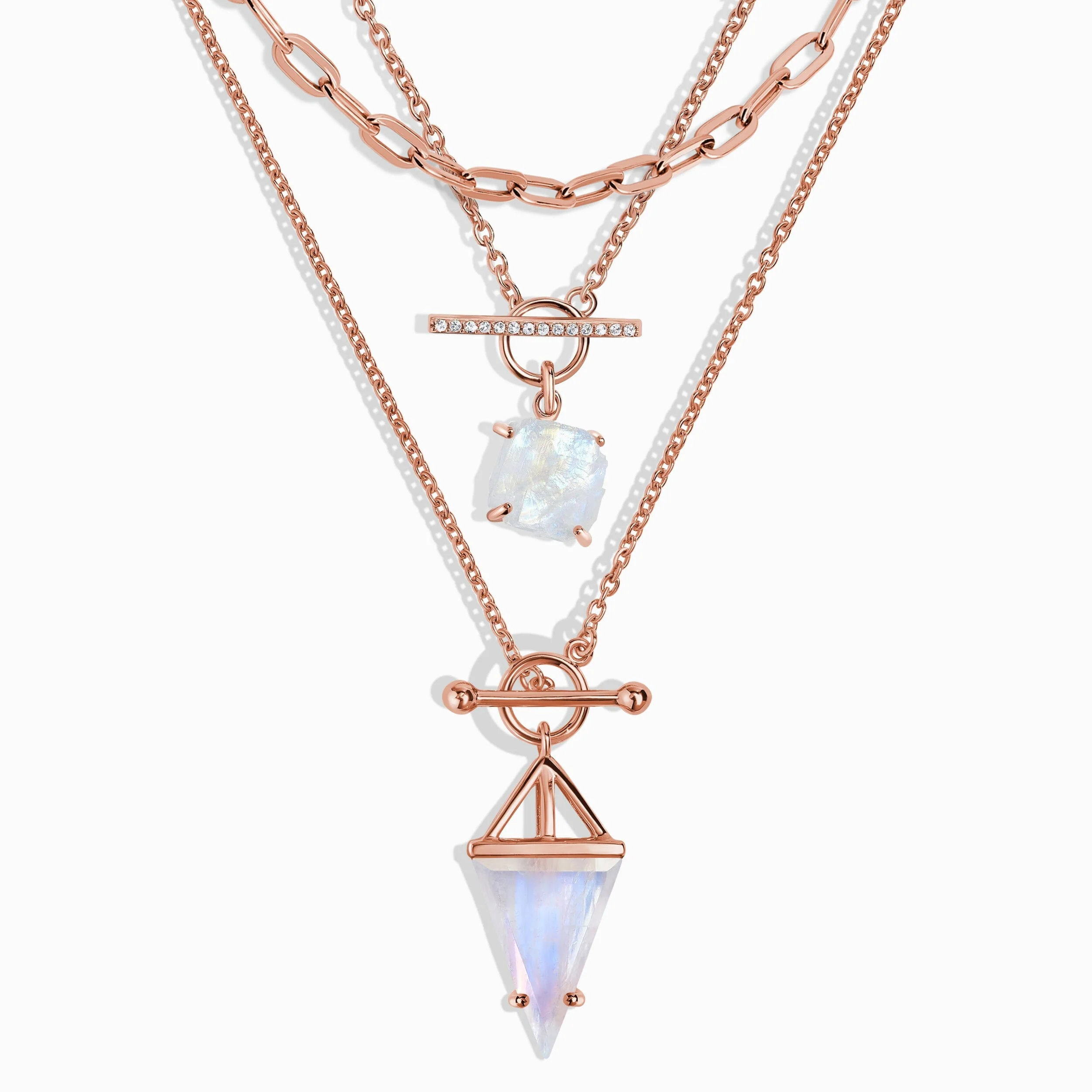 Heroine T-Lock & Raw Crystal T-Lock Necklaces & Widelink Chain - Image 3
