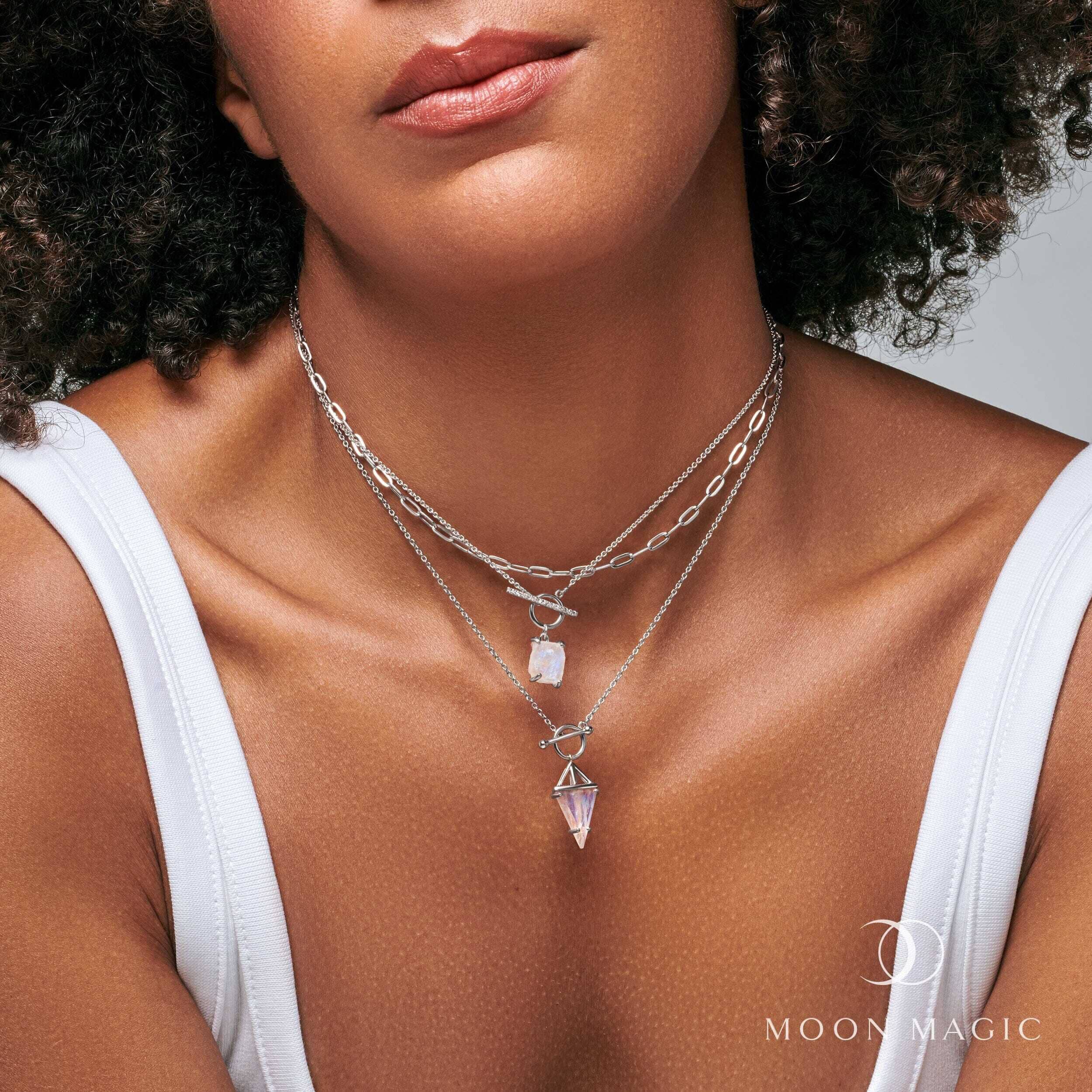 Heroine T-Lock & Raw Crystal T-Lock Necklaces & Widelink Chain - Image 8