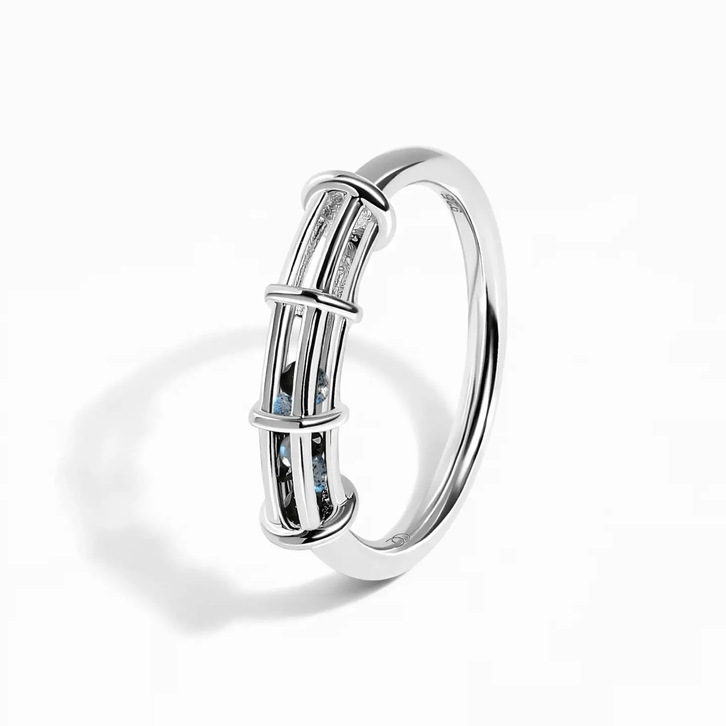 Labradorite Black Obsidian Fidget Ring - Motion Medicine - Image 12