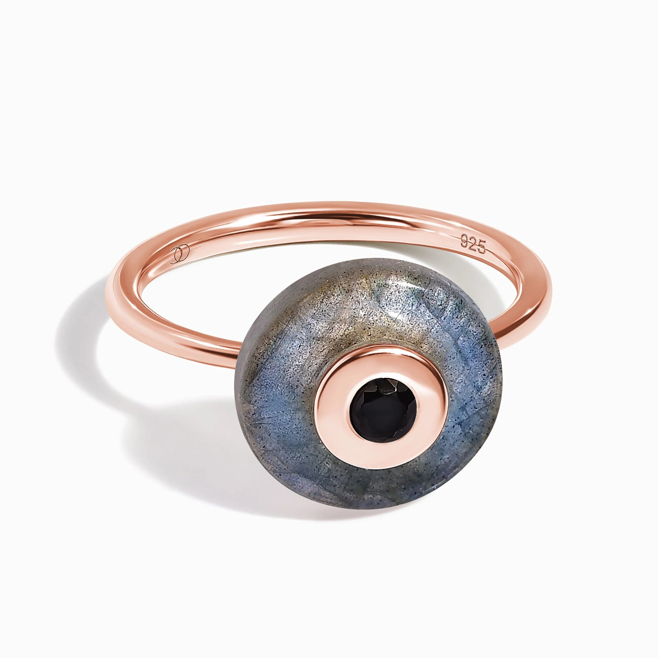 Labradorite Black Spinel Fidget Ring - Ora - Image 13