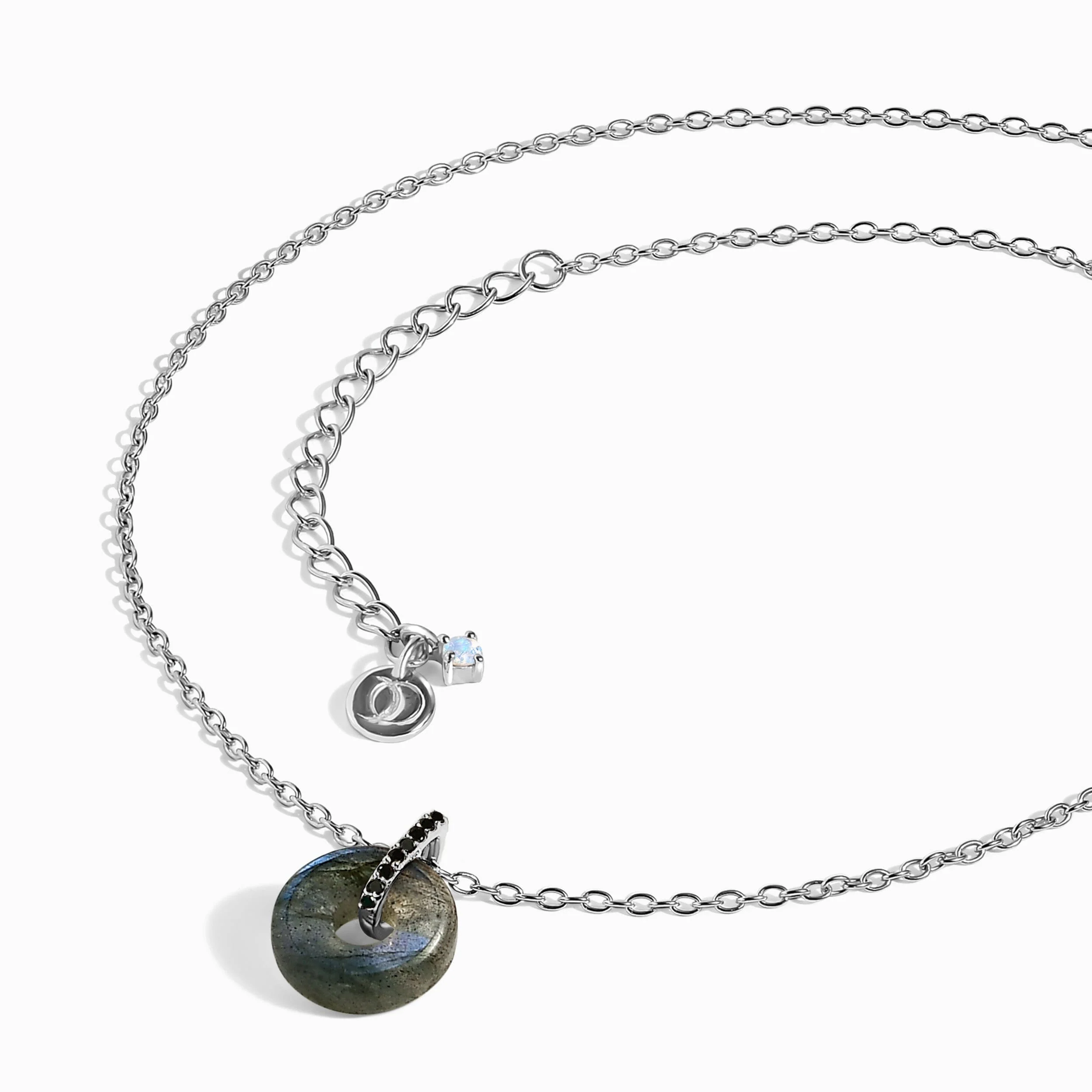 Labradorite Black Spinel Necklace - Liora - Image 11