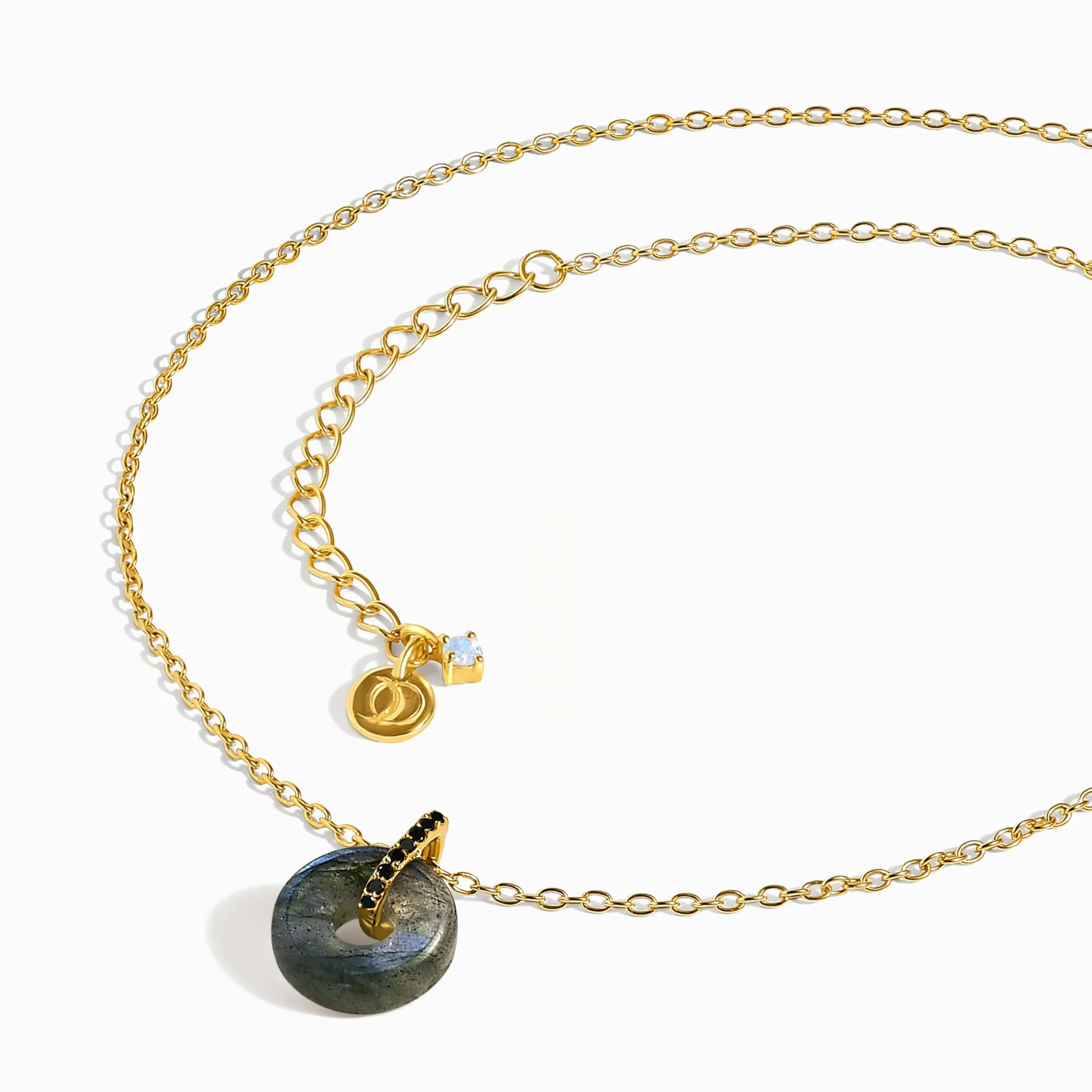 Labradorite Black Spinel Necklace - Liora - Image 17
