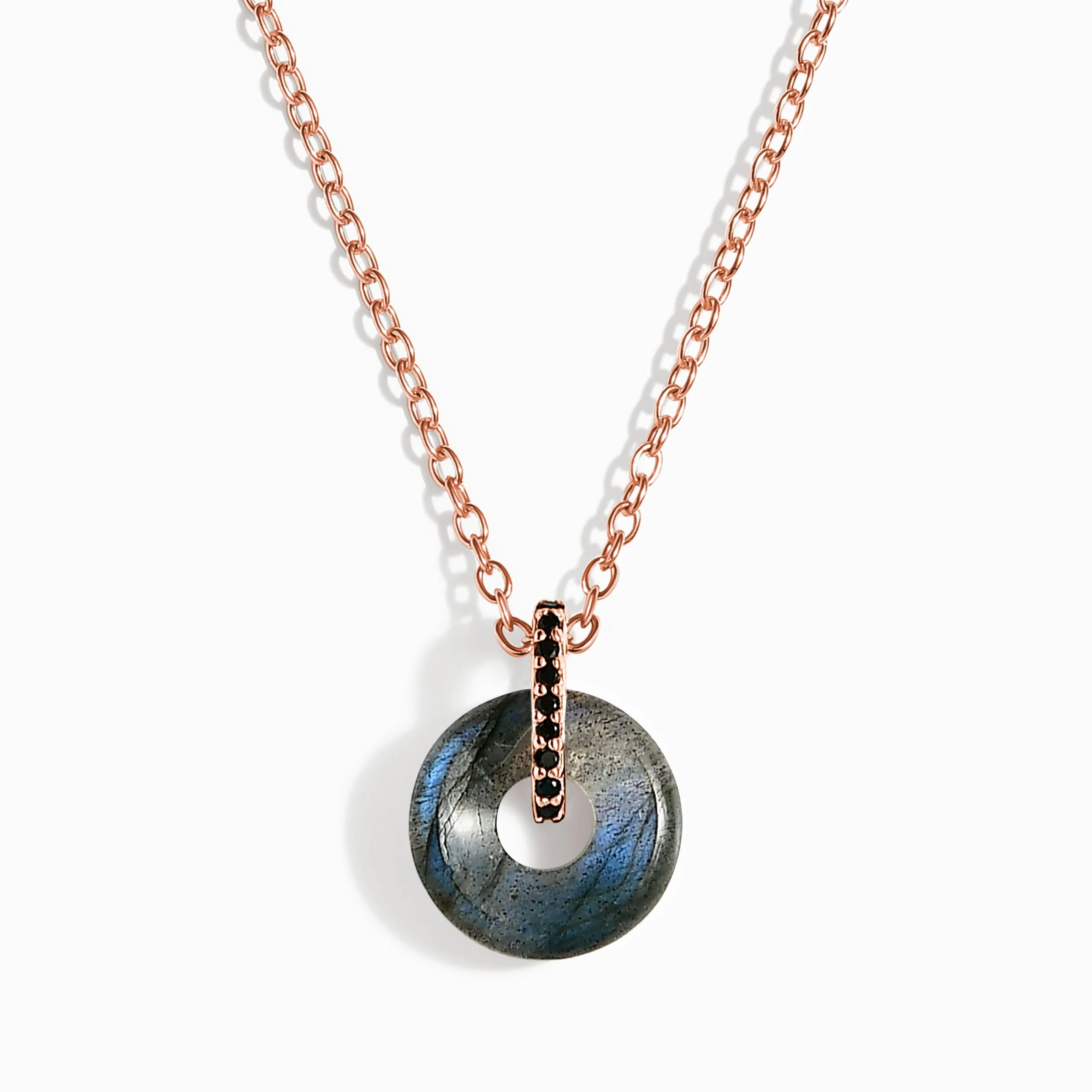 Labradorite Black Spinel Necklace - Liora - Image 3