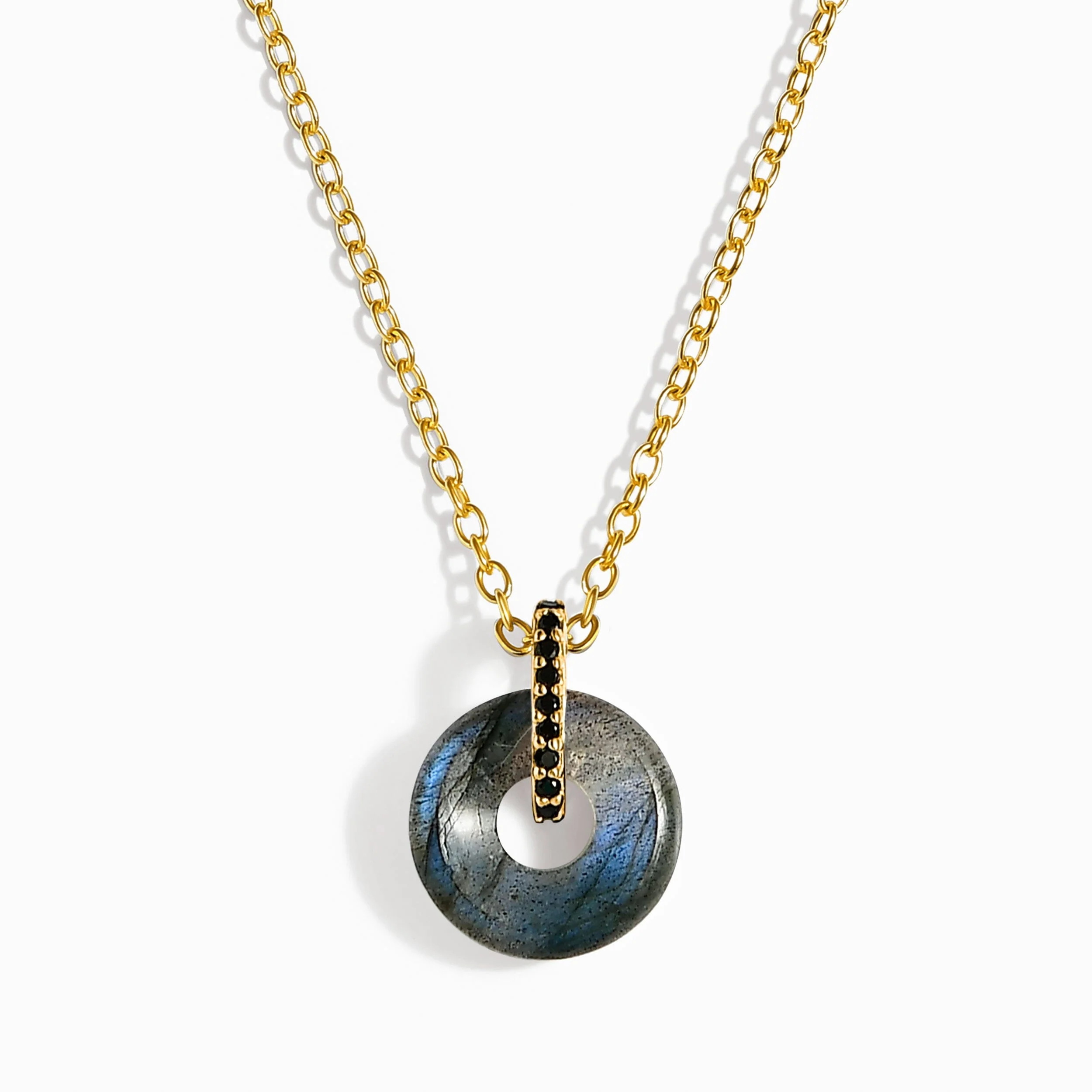 Labradorite Black Spinel Necklace - Liora - Image 5