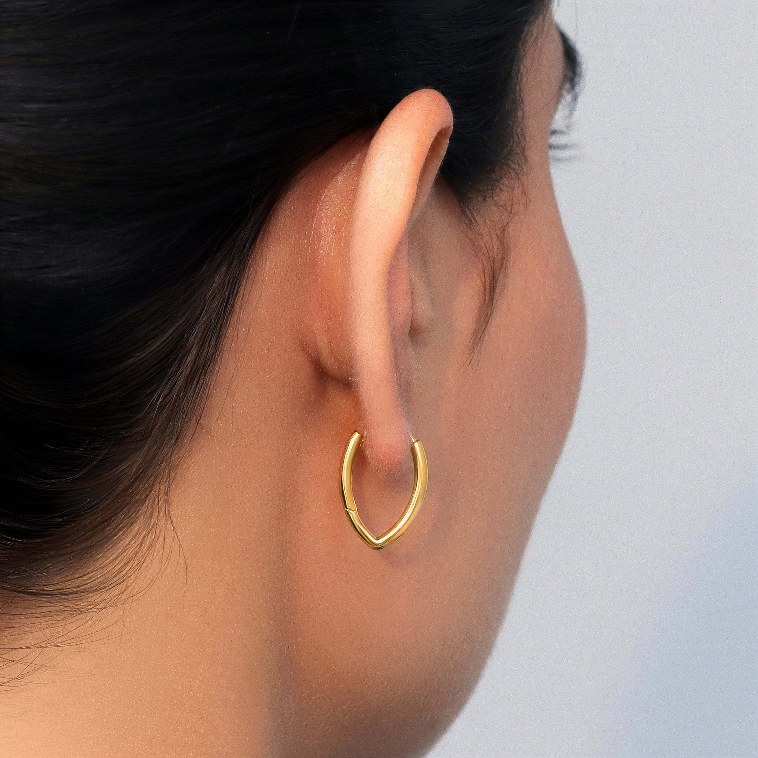 Labradorite Earrings - Circle Hoops - Image 9