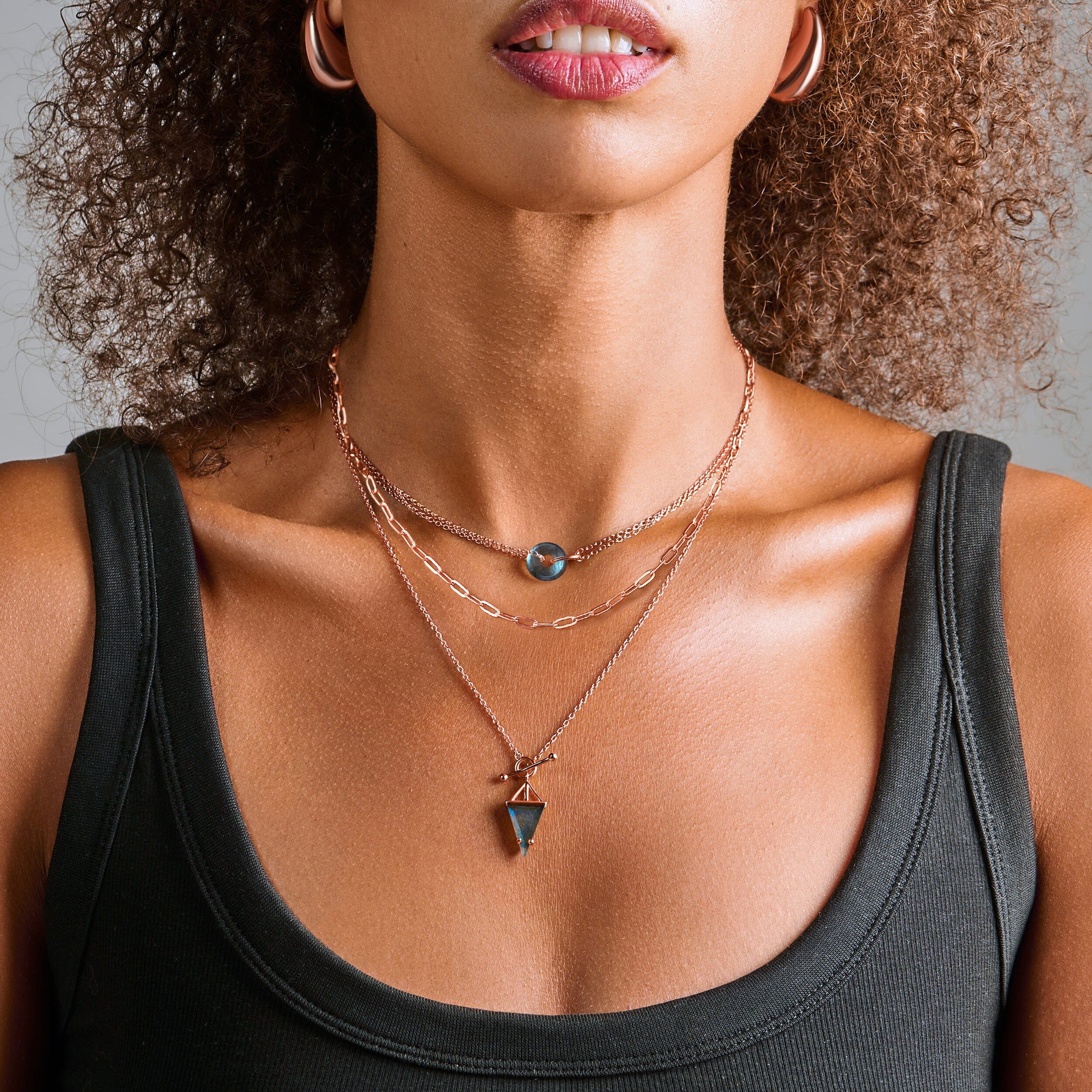 Labradorite Heroine T-Lock & Ora Necklaces & Widelink Chain - Image 4