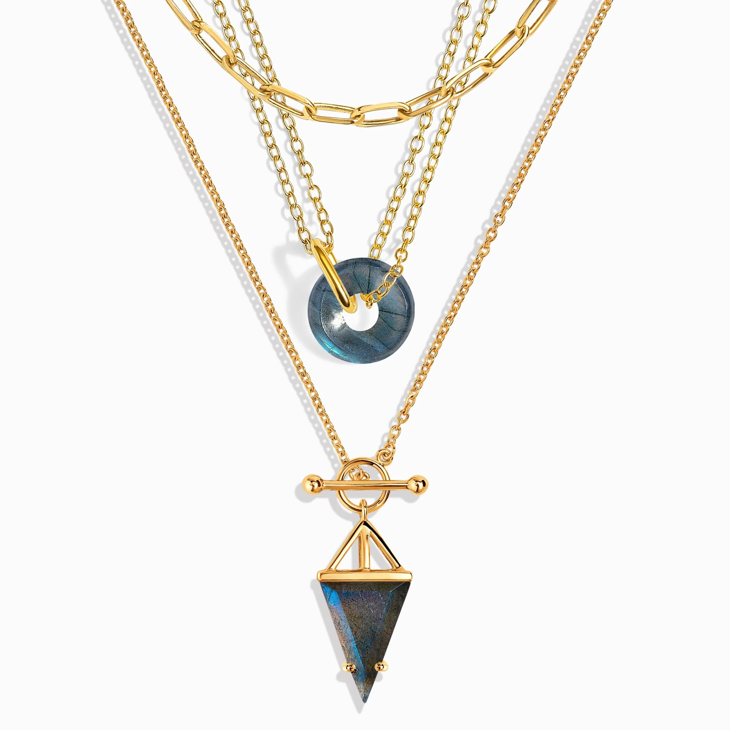 Labradorite Heroine T-Lock & Ora Necklaces & Widelink Chain - Image 5