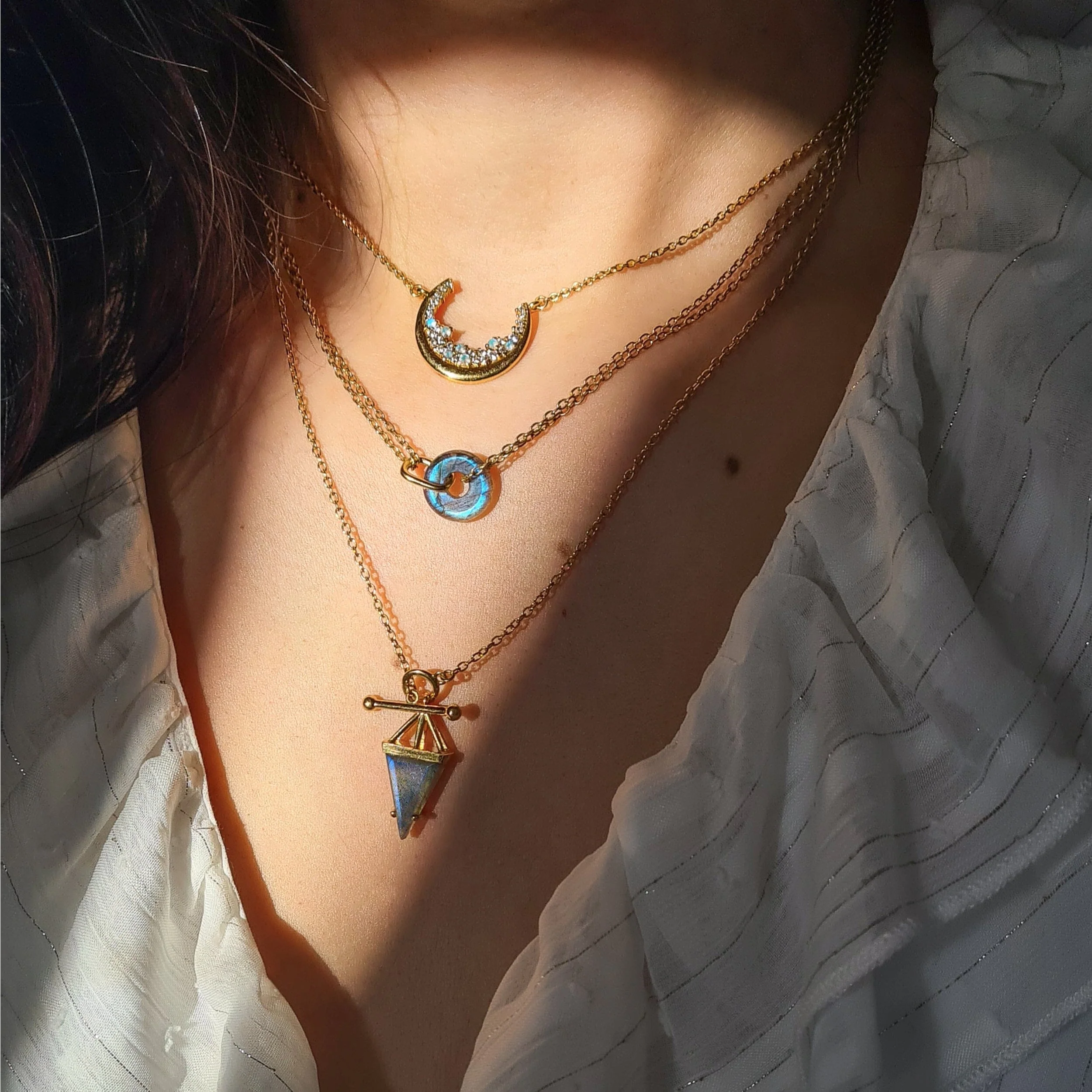 Moonstone White Zircon Necklace - Lush Luna - Image 8