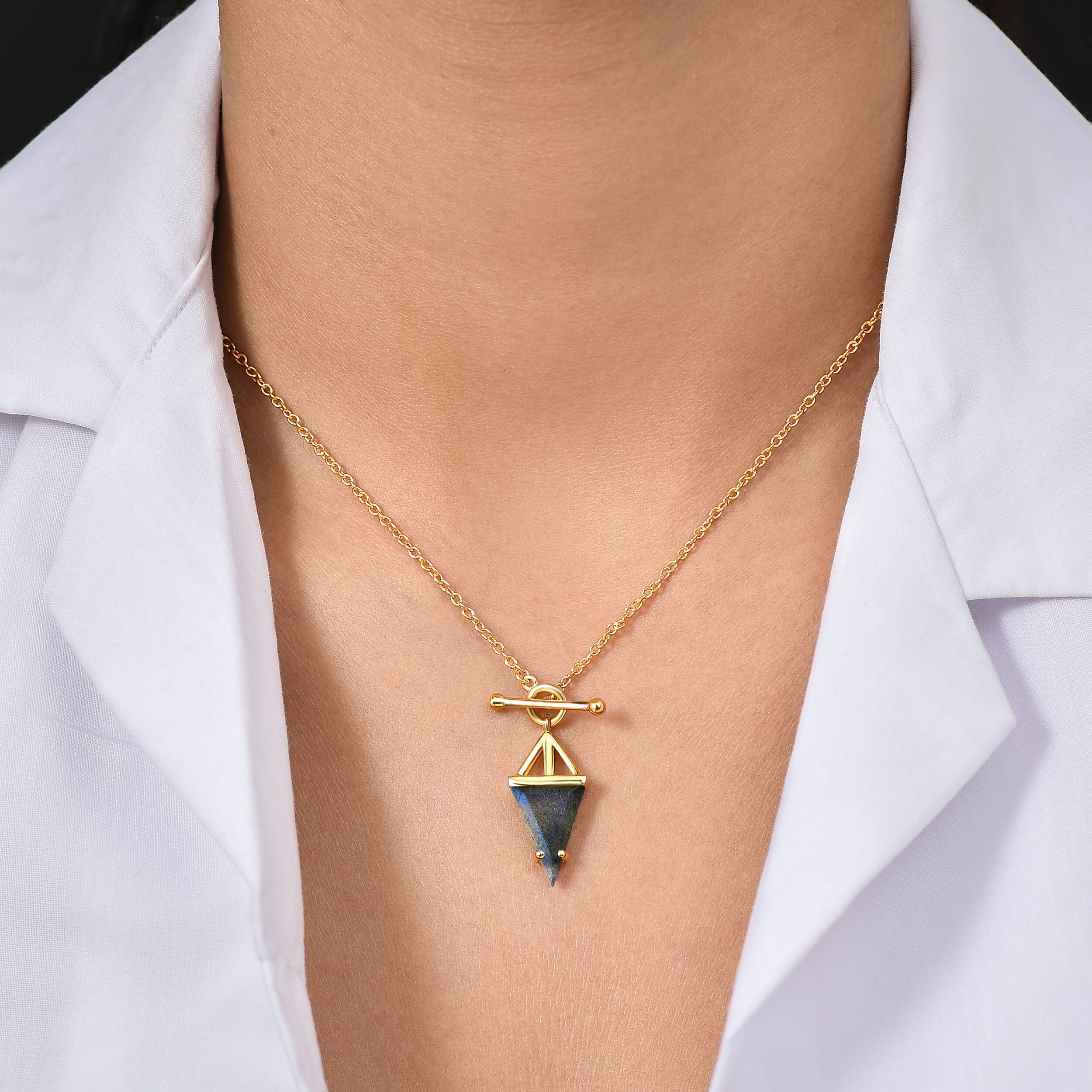 Labradorite Necklace - Heroine T-Lock - Image 6
