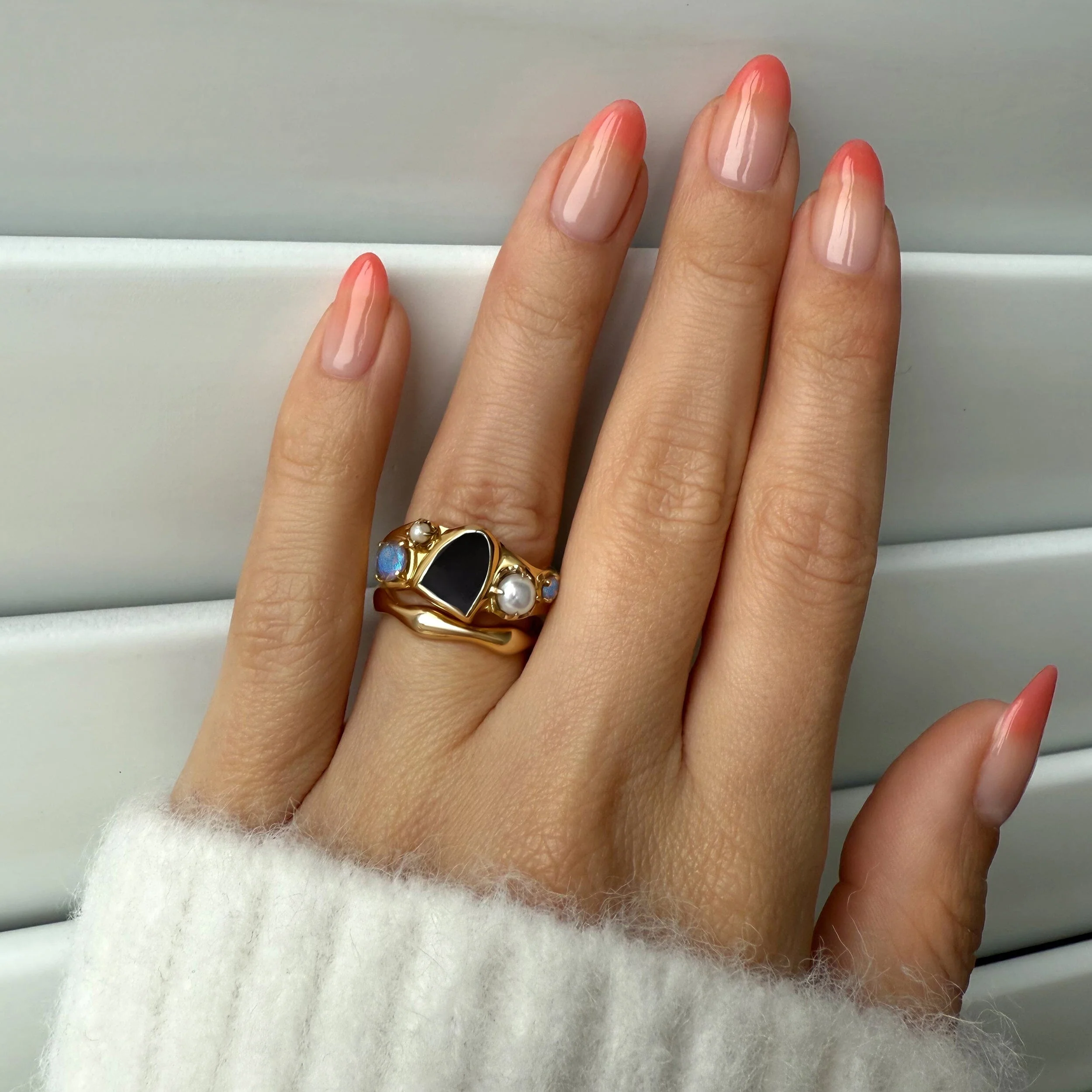 Midnight Heirloom Ring & Magma Band - Image 6