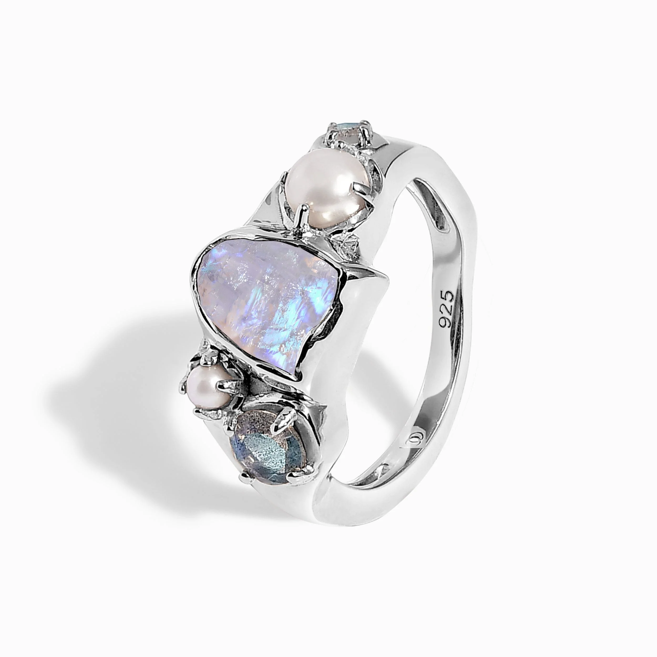Moonstone Pearl Ring - Mist Heirloom - Image 12