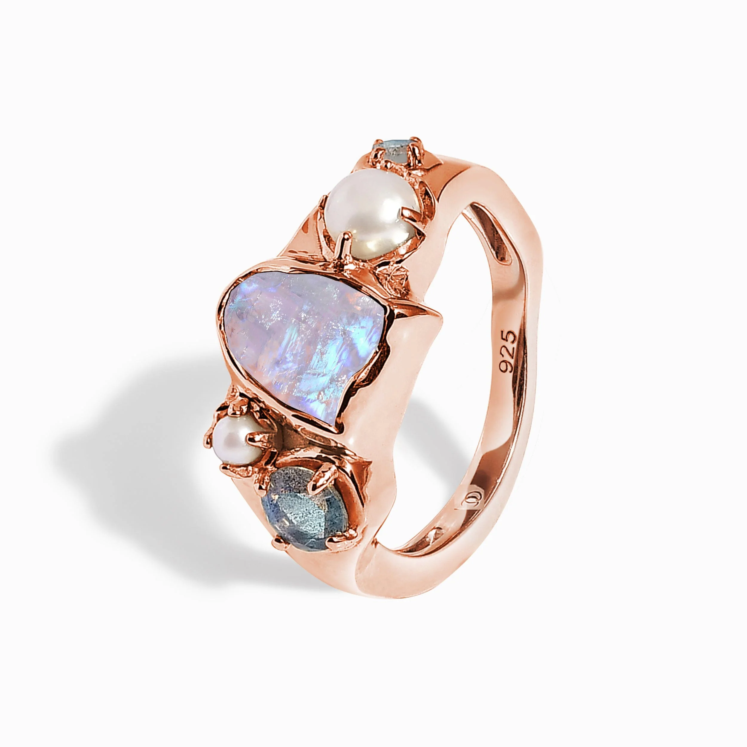 Moonstone Pearl Ring - Mist Heirloom - Image 14