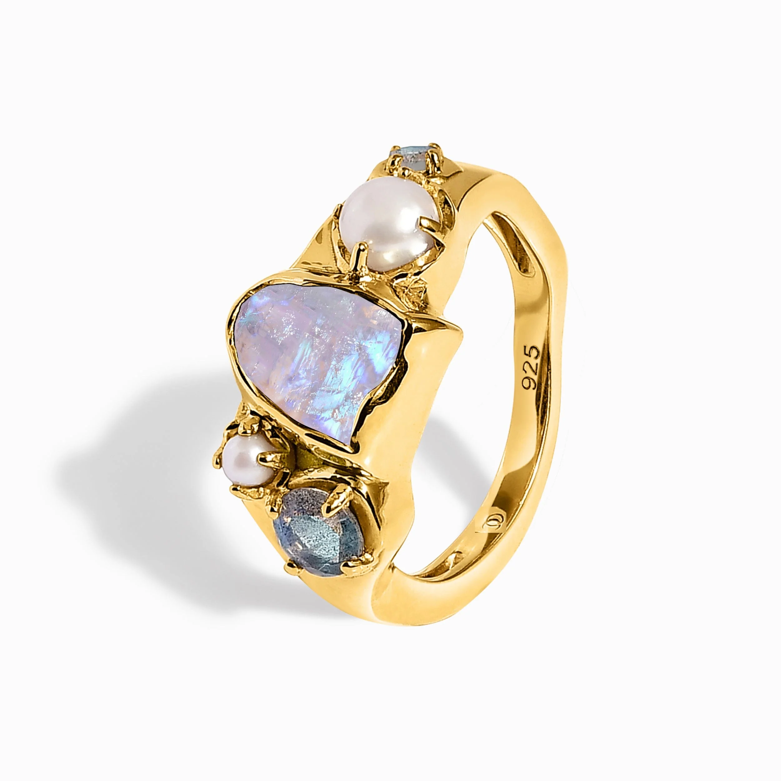 Moonstone Pearl Ring - Mist Heirloom - Image 16