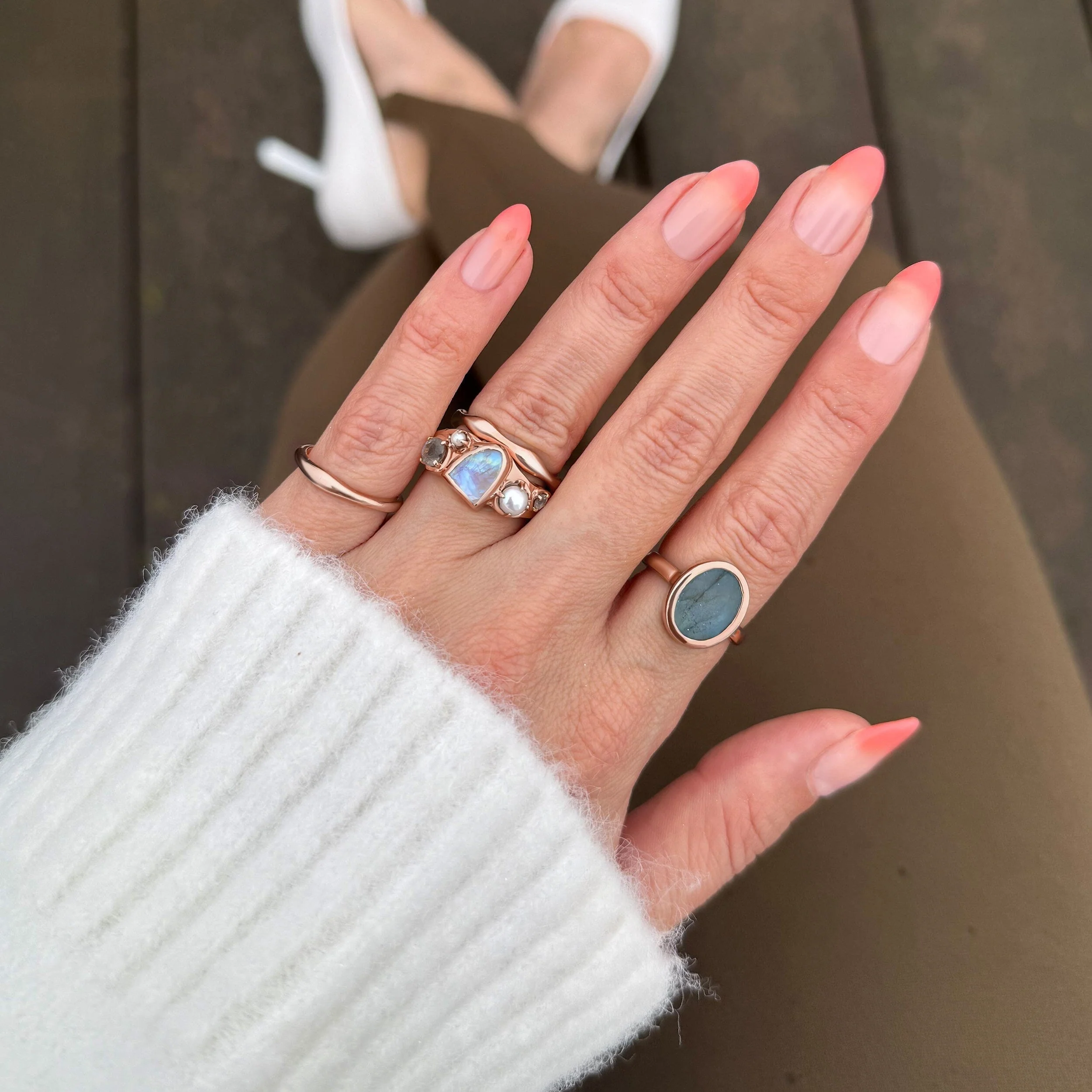 Moonstone Pearl Ring - Mist Heirloom - Image 29