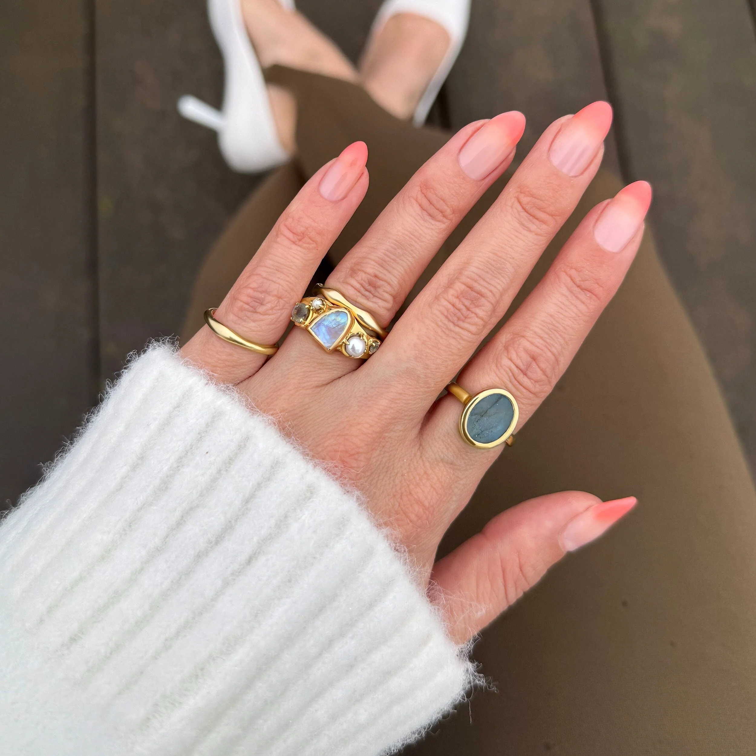 Moonstone Pearl Ring - Mist Heirloom - Image 31