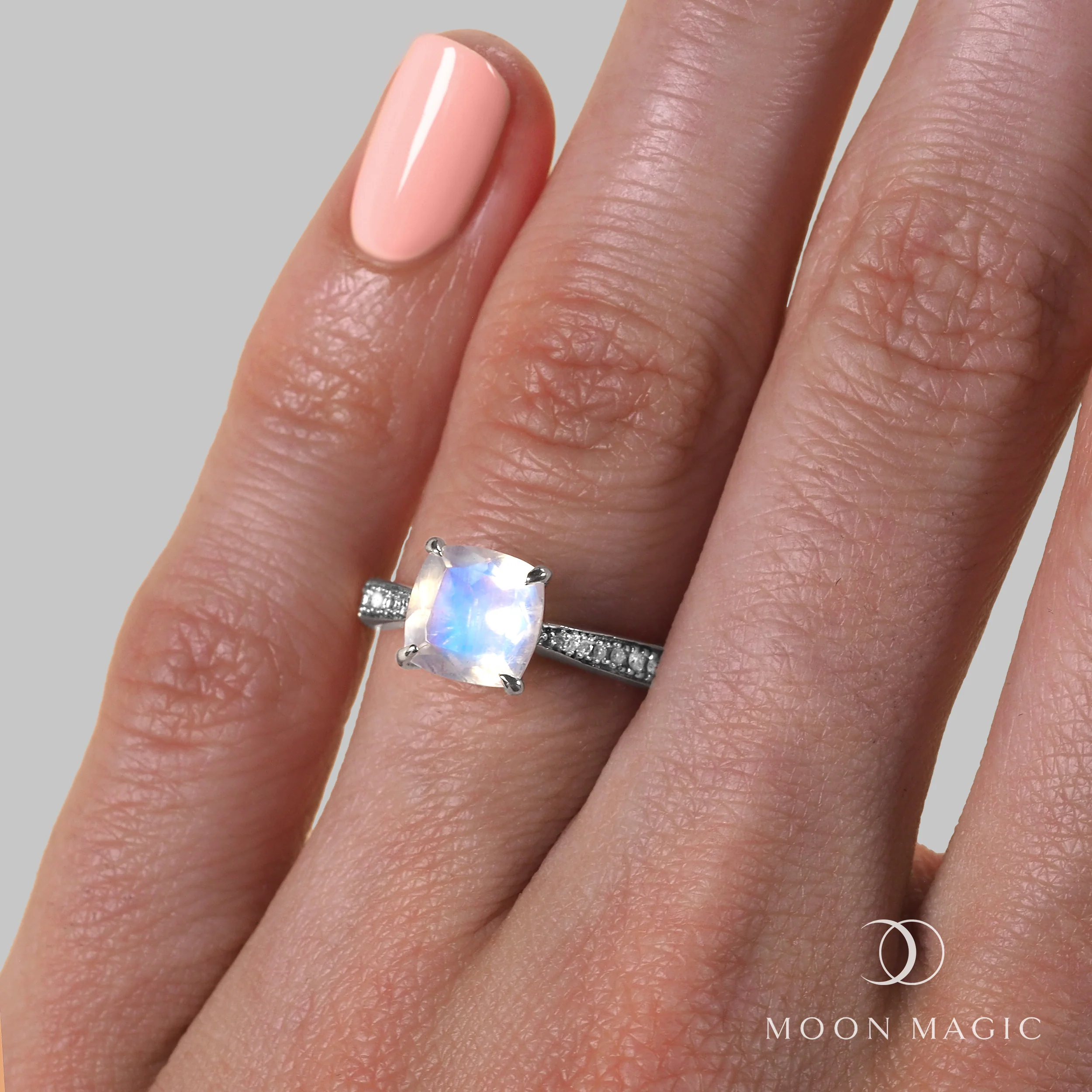 Moonstone Diamond Ring - Eternal Tie - Image 2