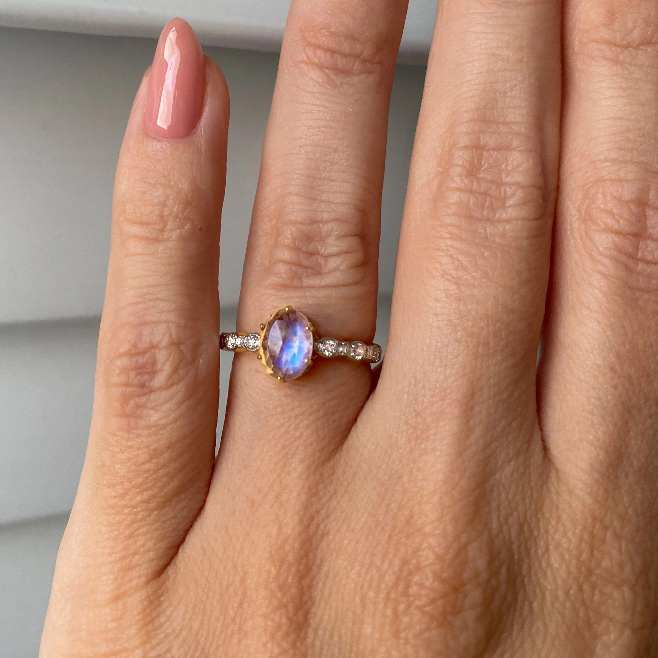 Moonstone Diamond Ring - Mirth - Image 6
