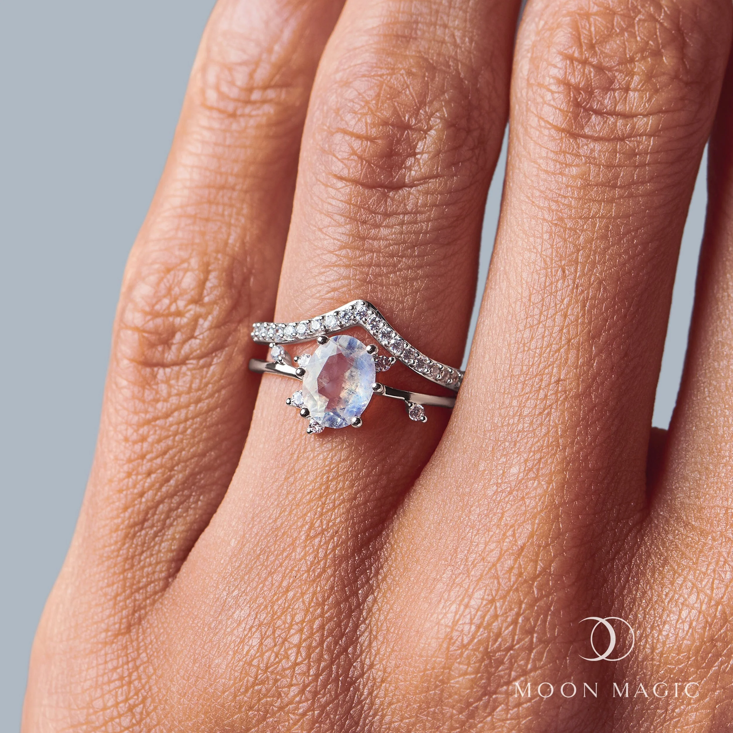 Moonstone Lab Diamond Ring - Muse - Image 12