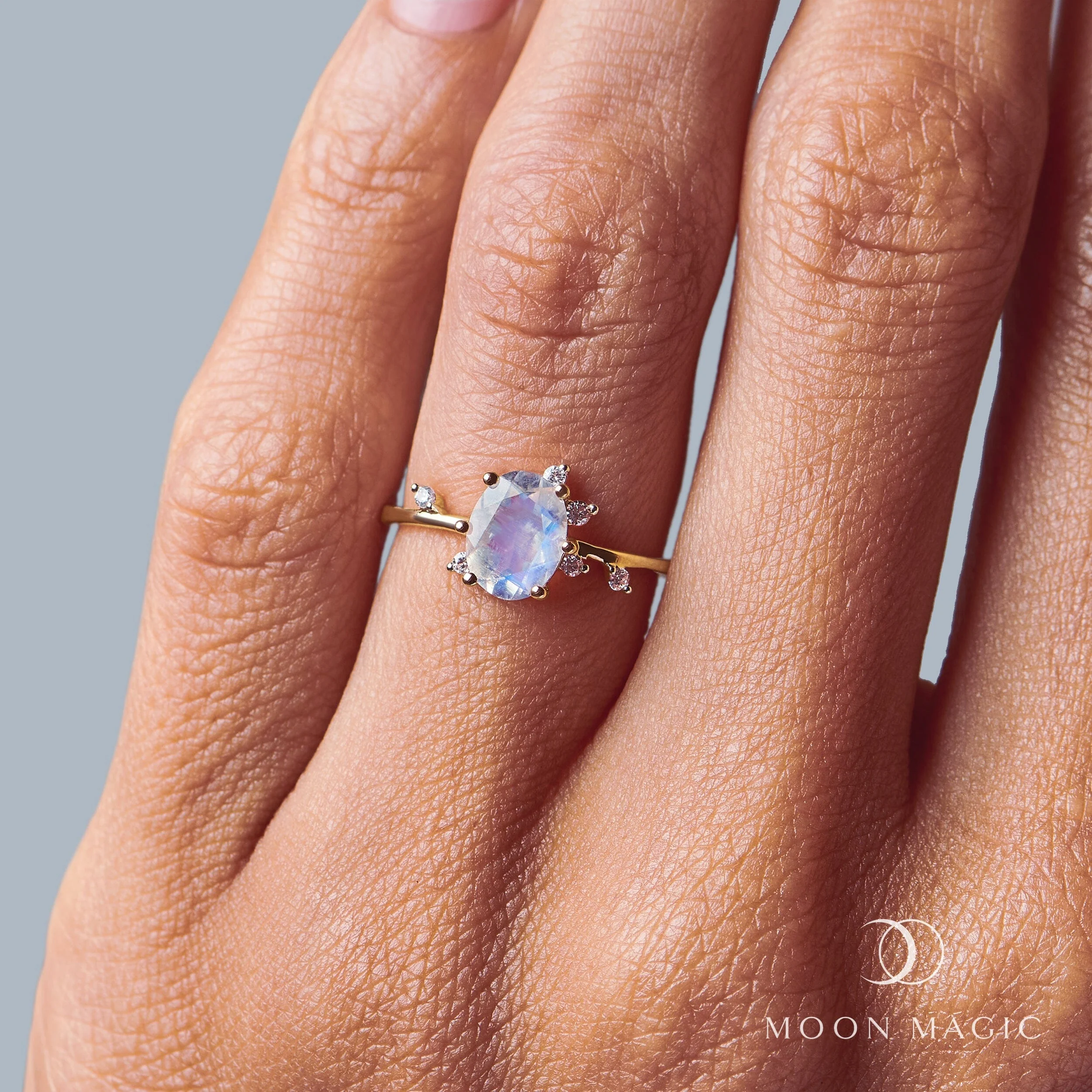 Moonstone Lab Diamond Ring - Muse - Image 6