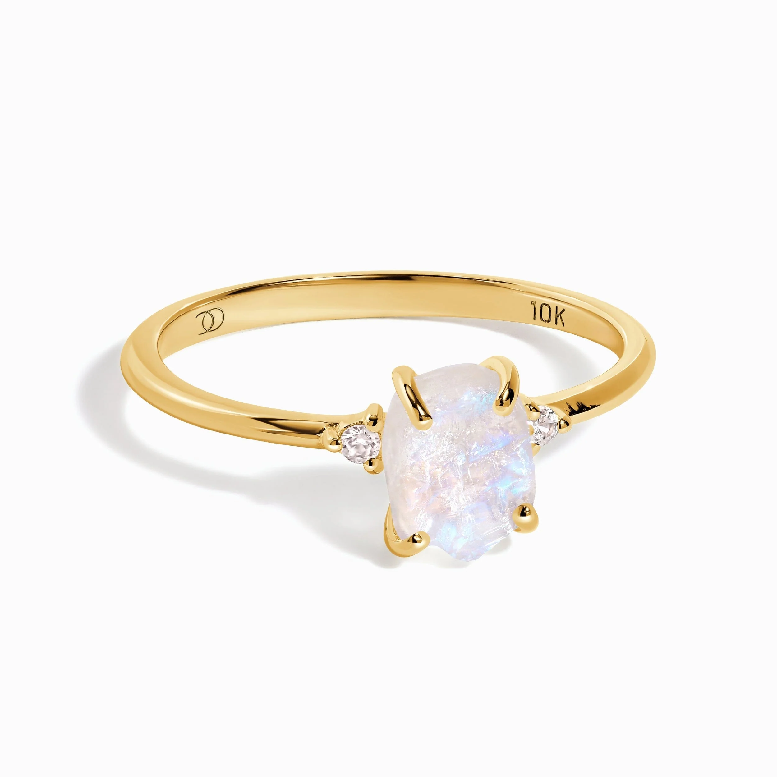 Moonstone Diamond Ring - Petite Raw Allure - Image 6