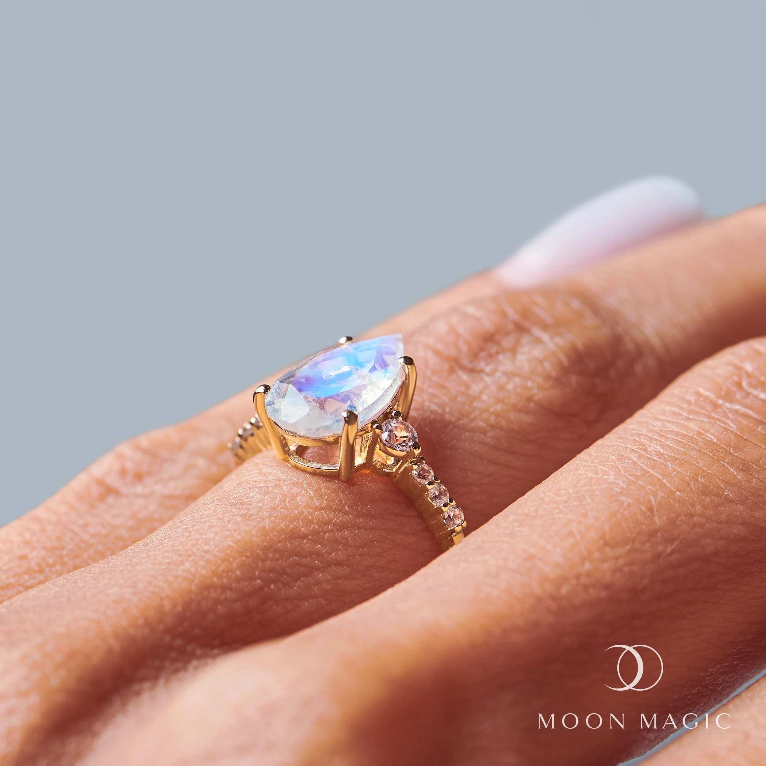 Moonstone Diamond Ring - Queen Of Lustre - Image 19