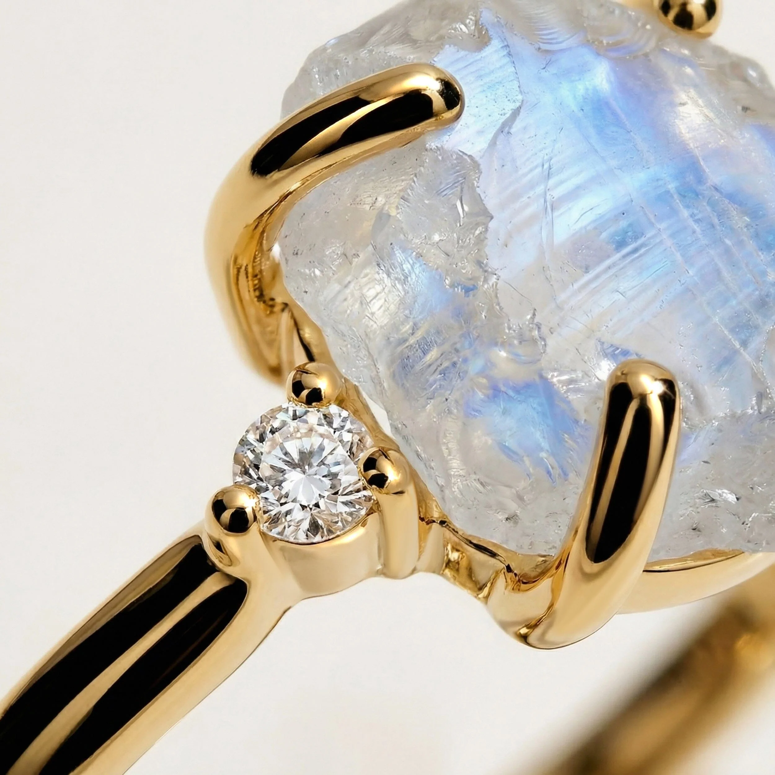 Moonstone Diamond Ring - Raw Allure - Image 13