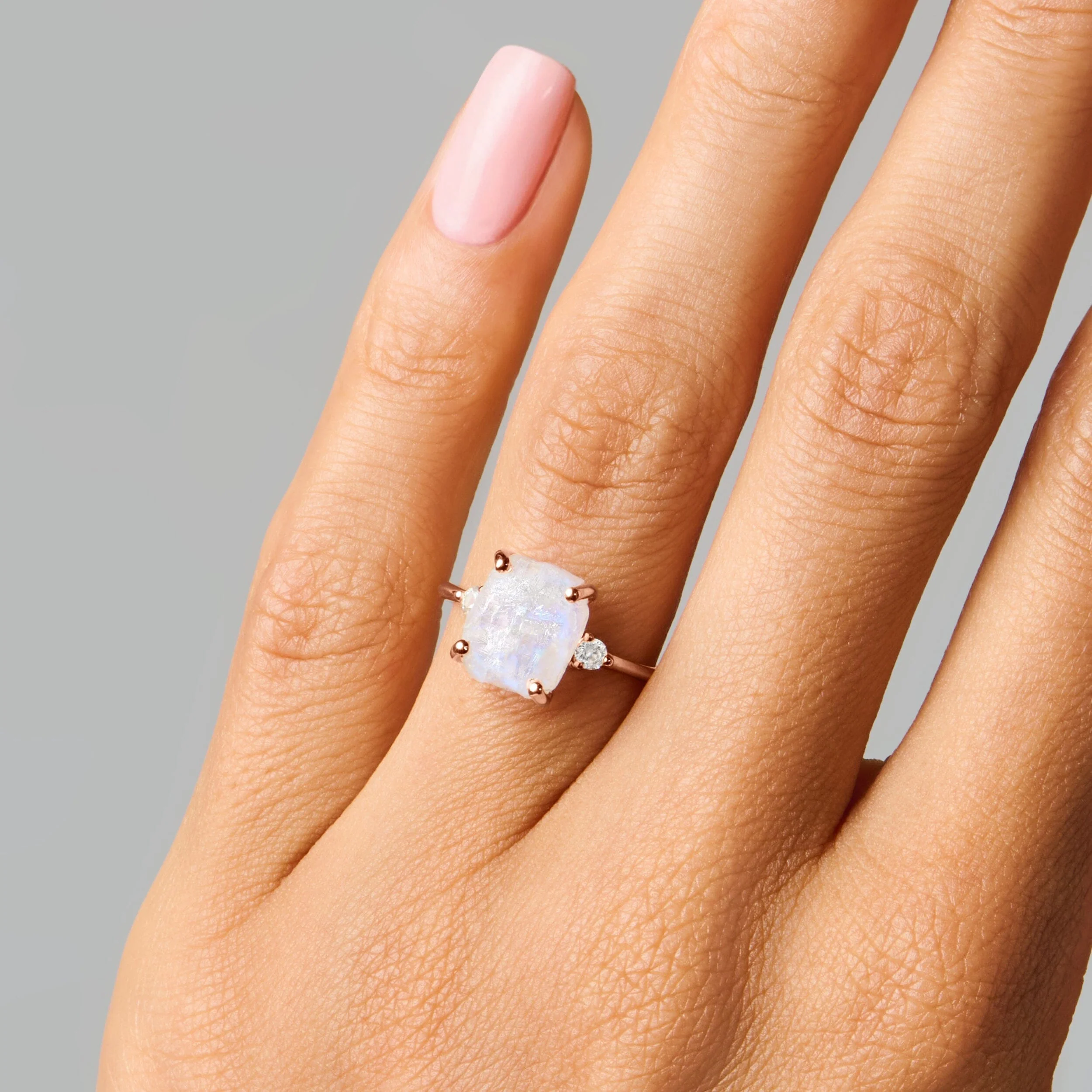 Moonstone Diamond Ring - Raw Allure - Image 16