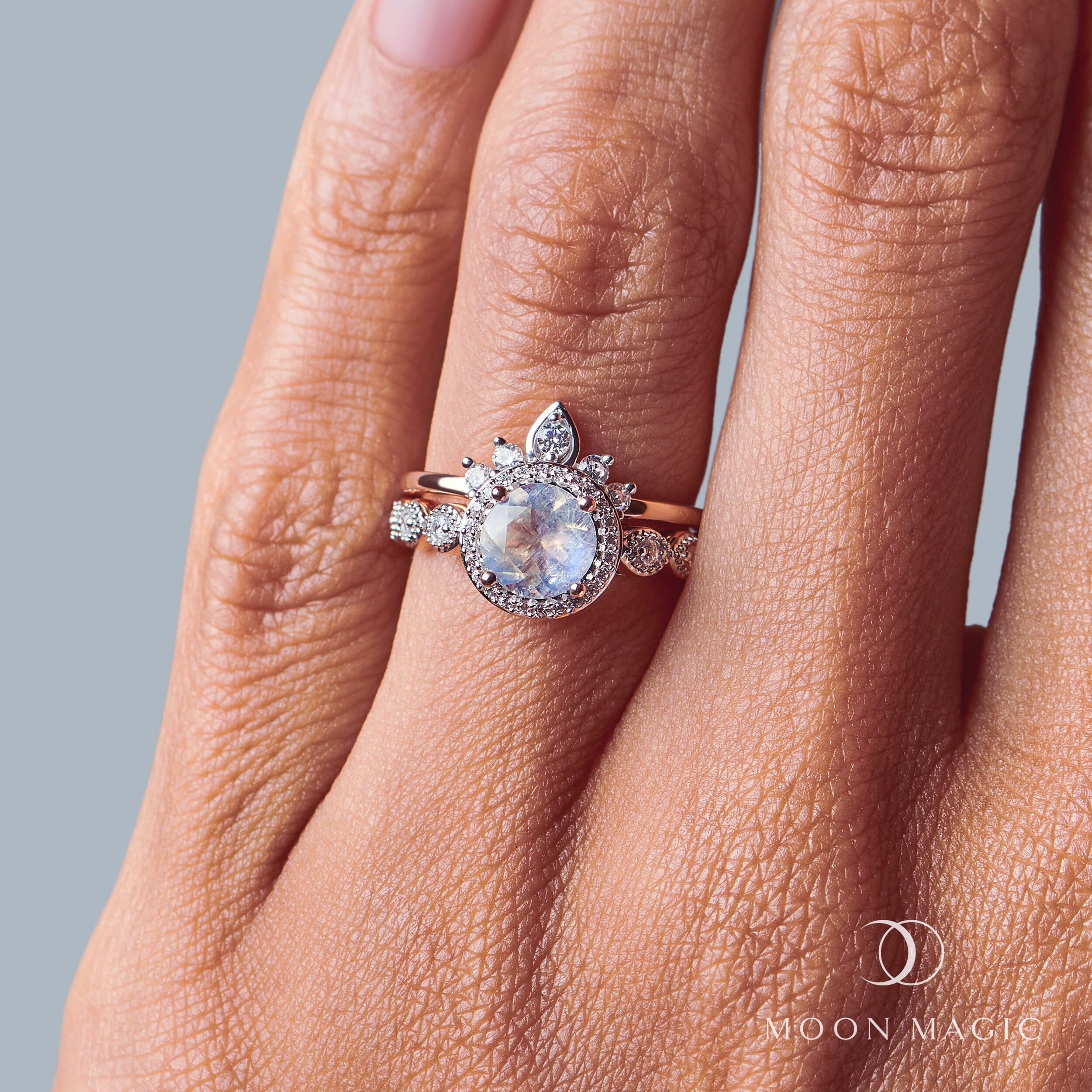 Moonstone Lab Diamond Ring - Soulmate - Image 9
